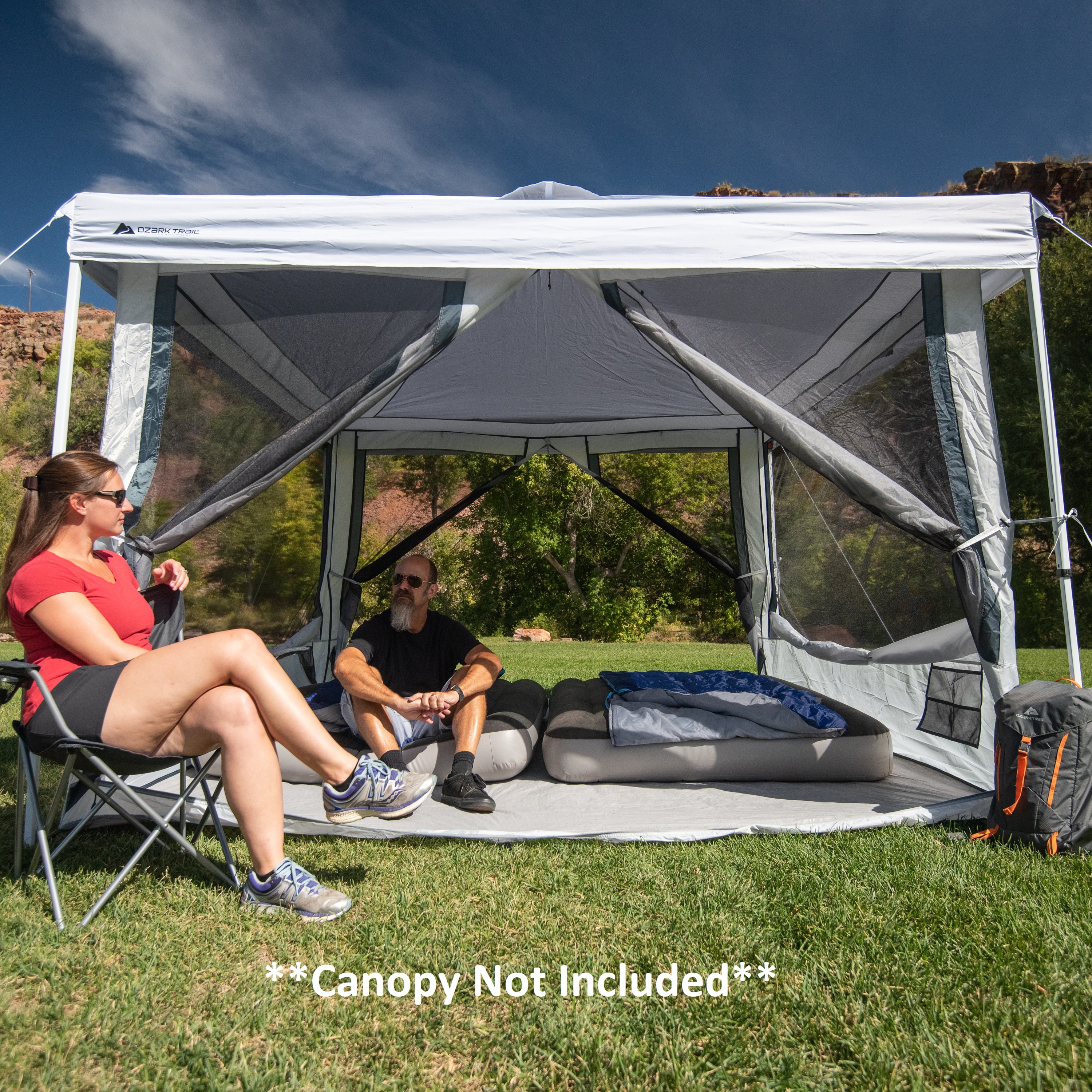 7-Person 2-in-1 Screen House Connect Tent with 2 Doors, Canopy Sold Separately - Image 3