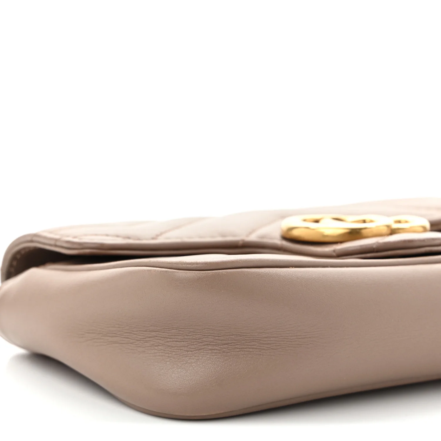 Calfskin Matelasse Super Mini GG Marmont Shoulder Bag Porcelain Rose