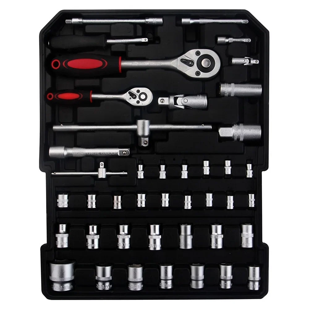 Tool Box with Tools 799pcs Household Tool Set with Aluminum Trolley Case, Auto Repair Tool Kit Toolbox and Wheels