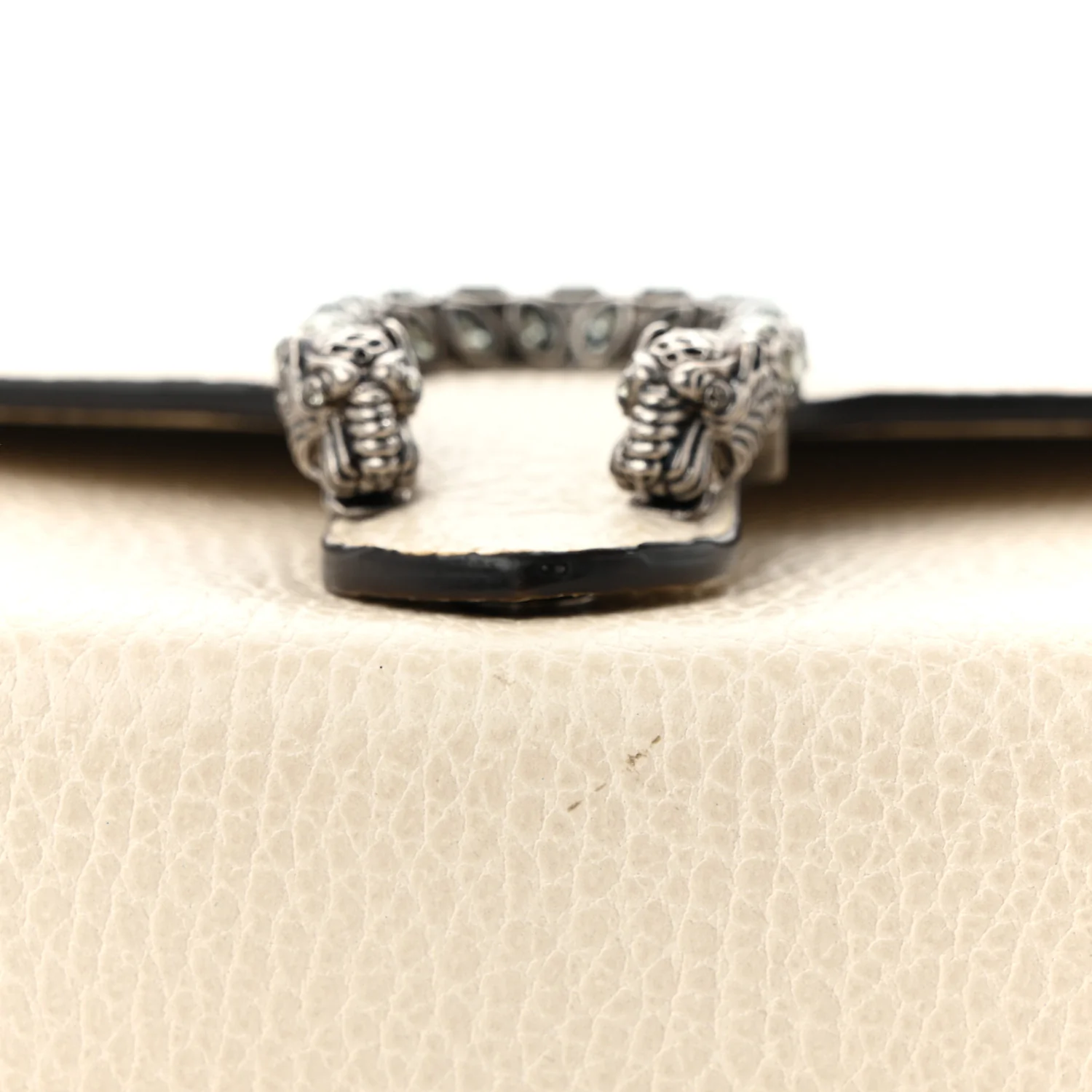 Dollar Calfskin Mini Dionysus Chain Wallet Mystic White