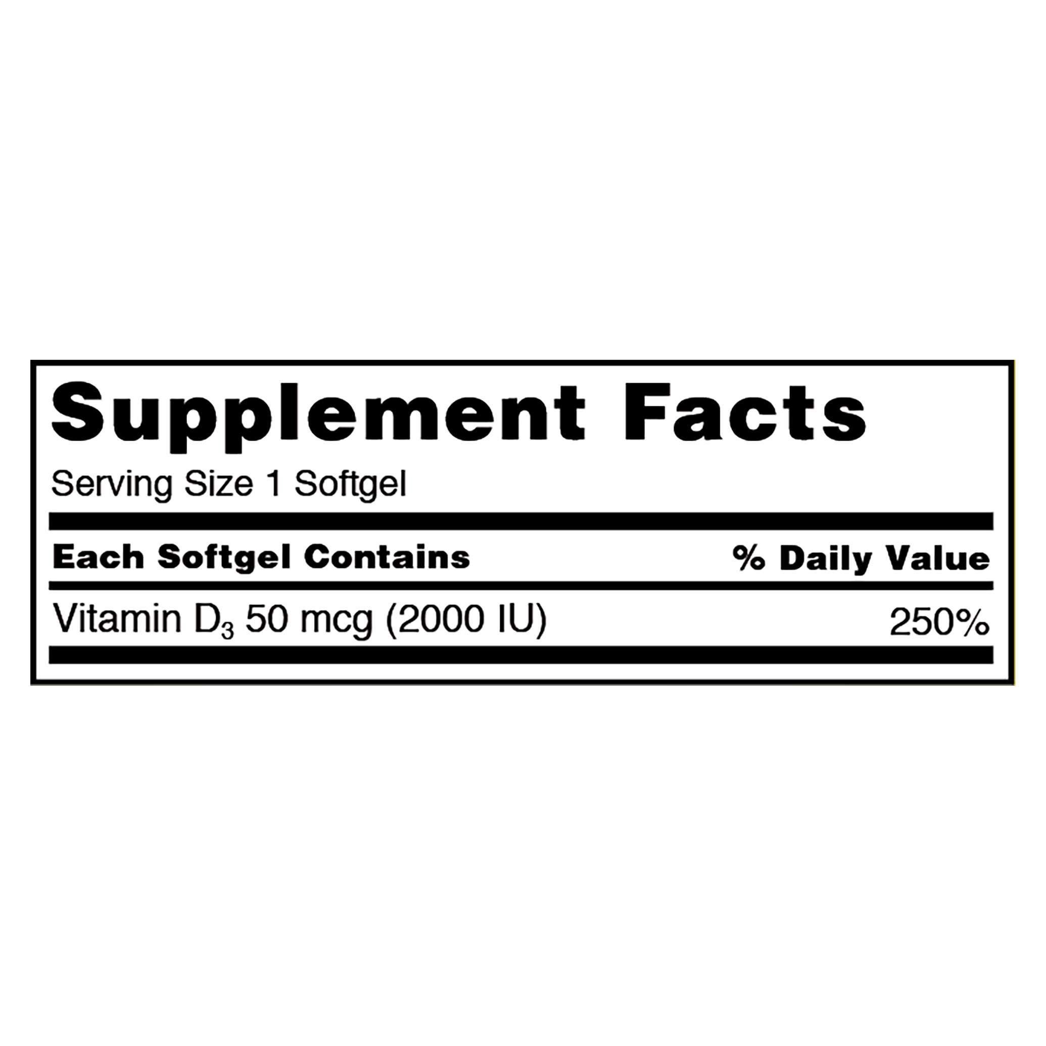 Kirkland Signature Extra Strength D3 50 Mcg., 600 Softgels
