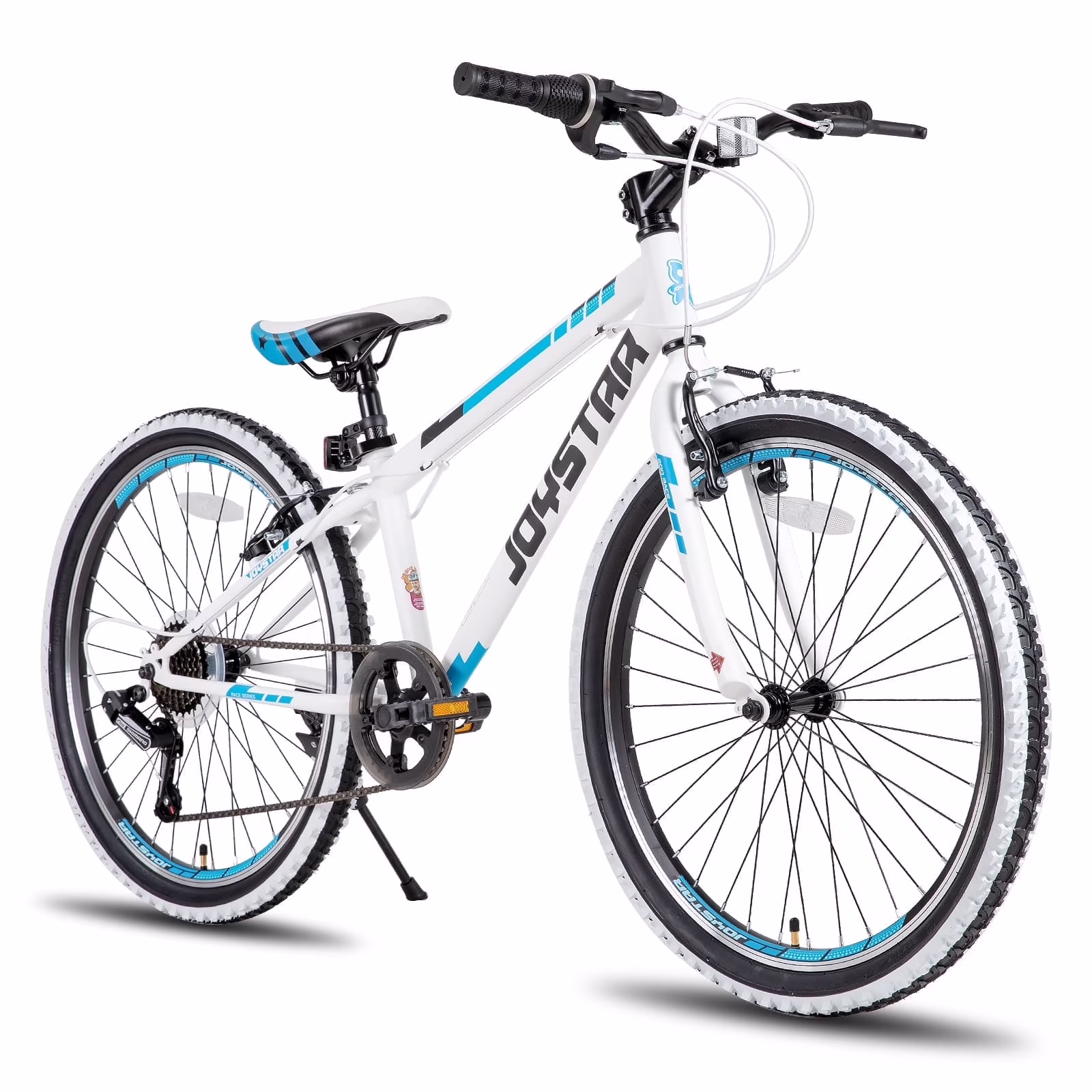 JOYSTAR Lubbock 20 24 Inch Kids Bike for Boys & Girls Ages 7-12 Years Hardtail Mountain Bike for Kids with 1-Speed/7-Speed Drivetrain, White Wall Knobby Tires, Kids' Bicycle