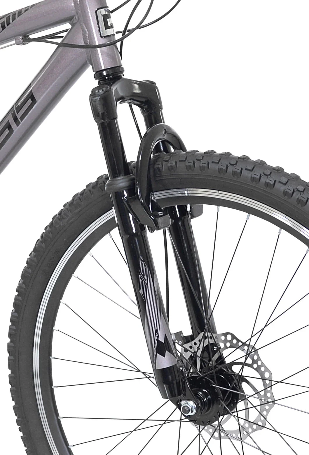 Genesis 26-inch Malice Men's Aluminum Full Suspension Mountain Bicycle, Metallic Gray