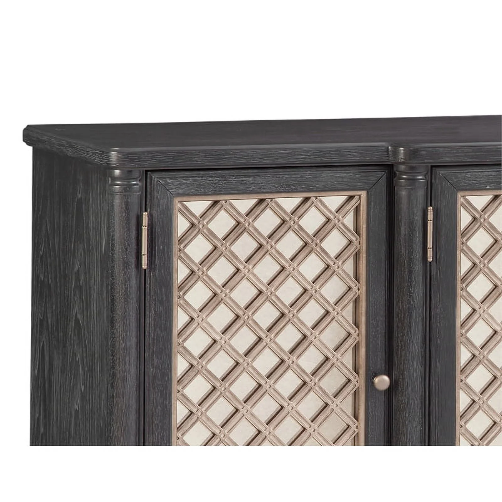 Groveland 6 Shelf Wood Server with Metal Accents in Black Image 6