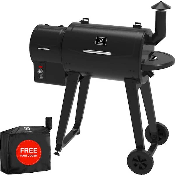 459 sq in Pellet Grill and Smoker in Black