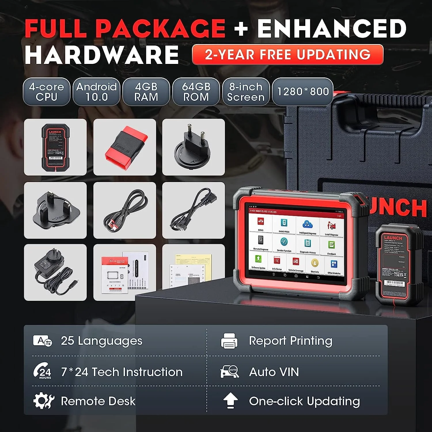 X431 IMMO Elite Key Programming Car Diagnostic Scan Tool with X-PROG3 Key Programmer, ECU Clone/match, CANFDDOIP, 39+ Services 2 Years Free Update - Image 9