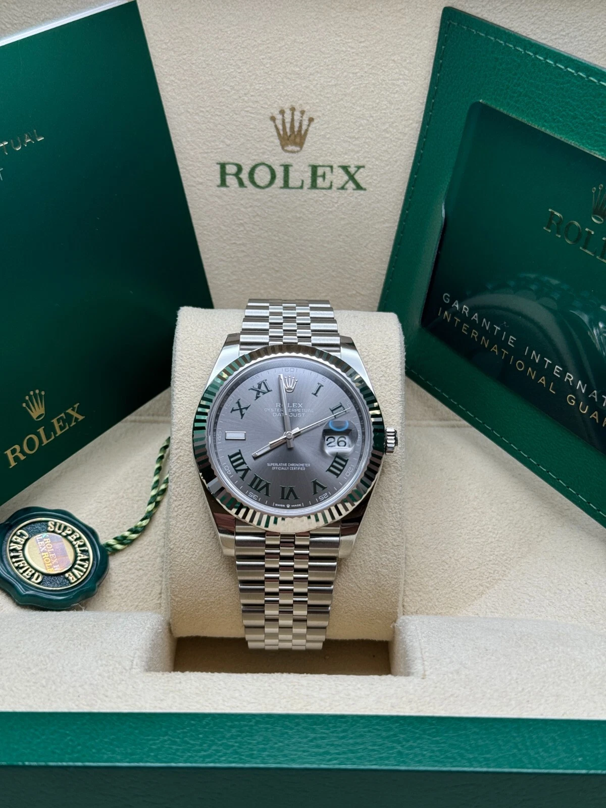 [Super Clone]RLX  Datejust 41mm 126334-0022 Slate Roman Jubilee Stainless Steel Mens Watch