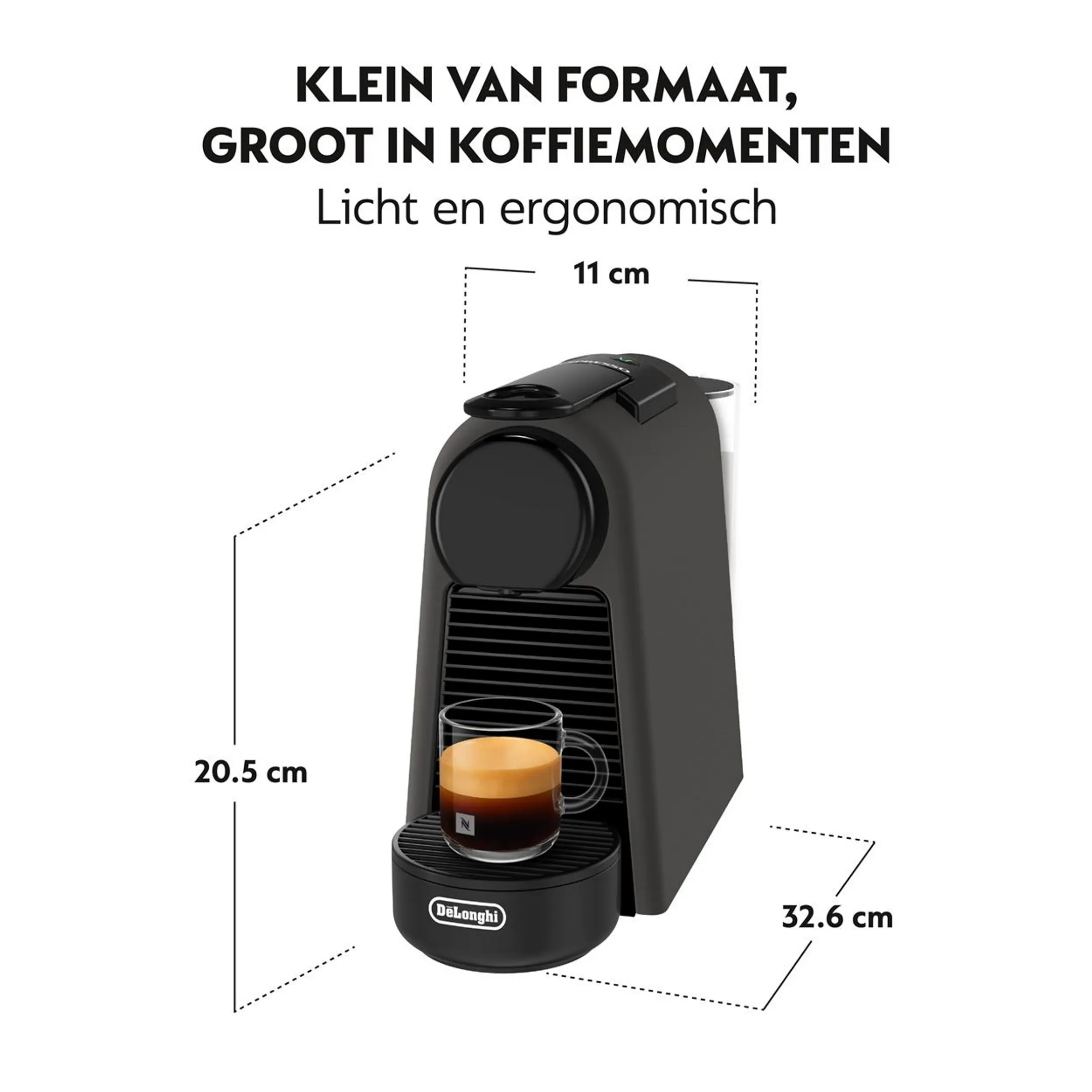 De'Longhi Nespresso Koffiemachine Essenza Mini Matte Black