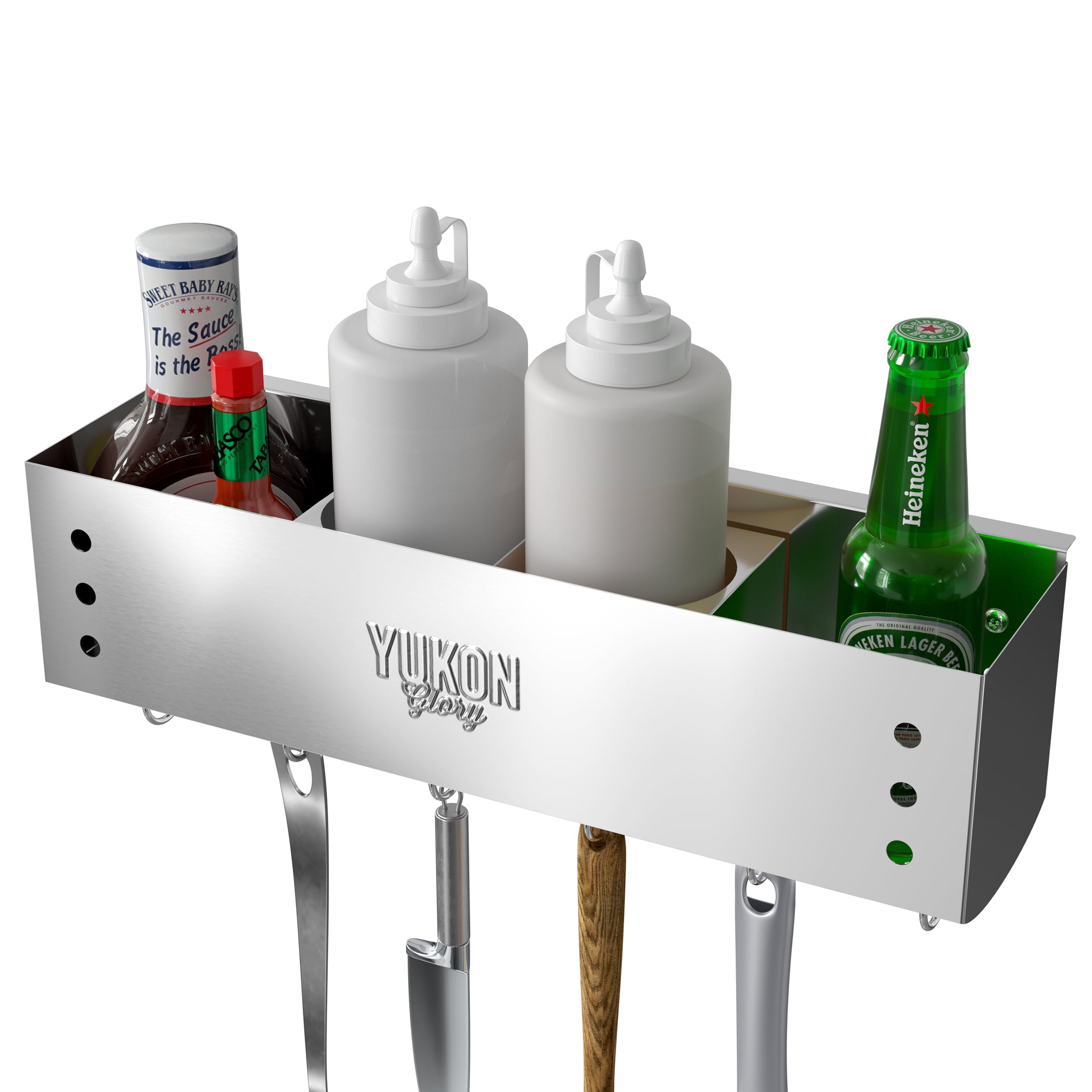 Glory BBQ Caddy Organizer Original Stainless Steel Griddle Caddy The Grill Caddy Designed for Char-Broil Model 463377319 Performance 4-Burner Cart Style Grills - Clean & Organized Grill Station