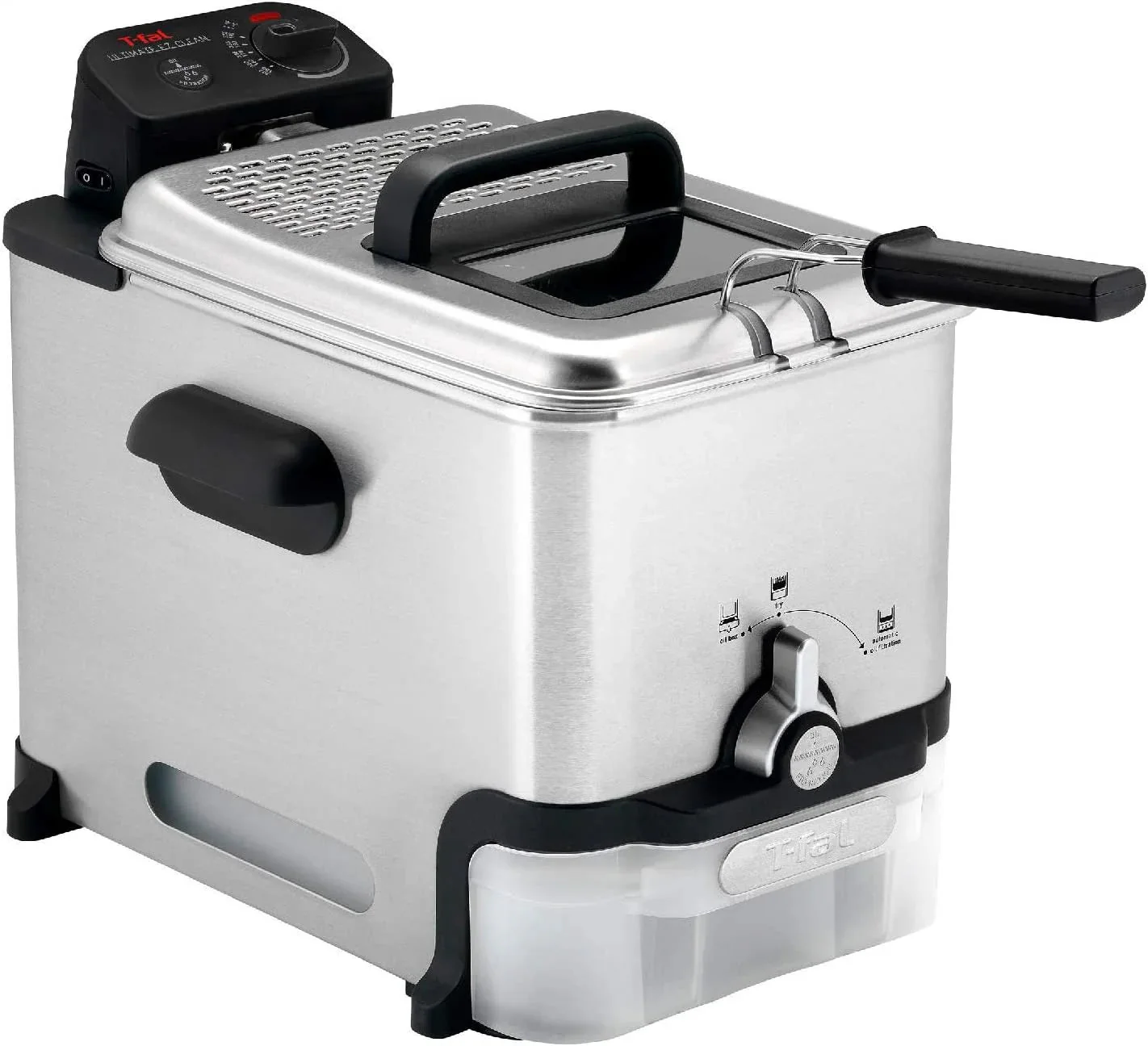 Ultimate Steel Deep Fryer with Basket 3.5 Liter Oil and 2.6 Pound Food Capacity