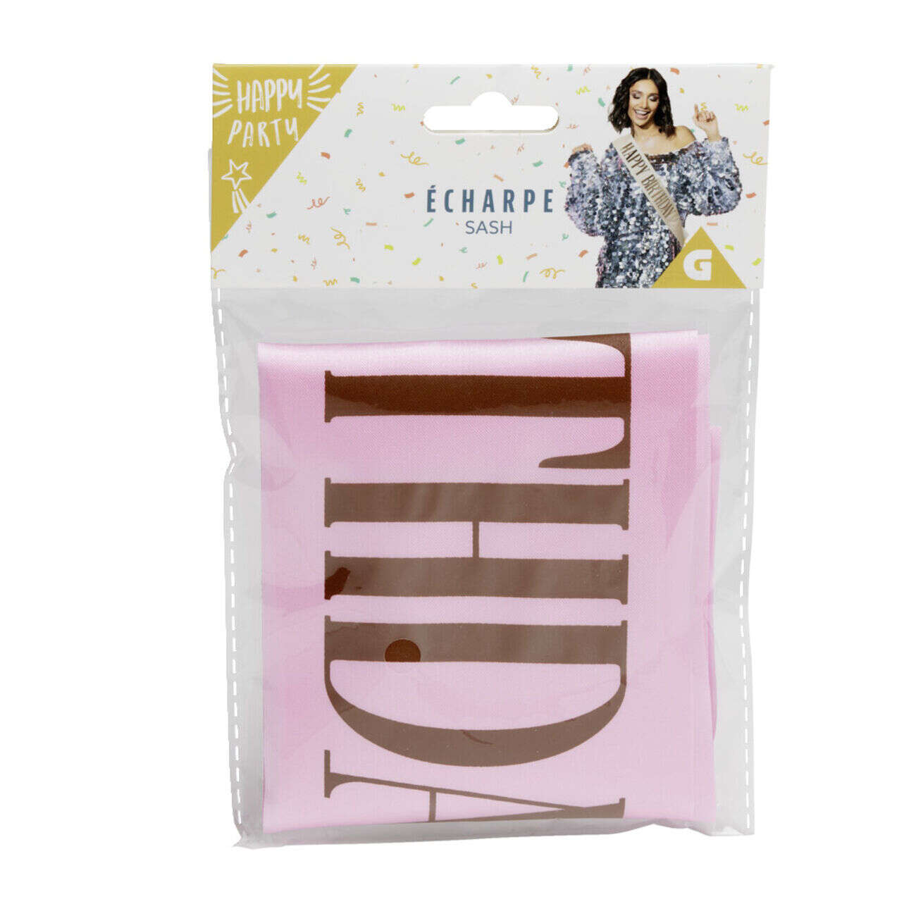 Écharpe anniversaire Happy Birthday L160cm (2 modèles)