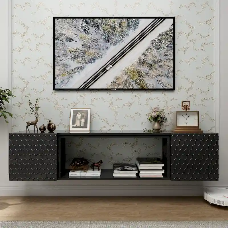 67-Inch Wall-Mounted Floating TV Stand for TVs Up to 80 Inches