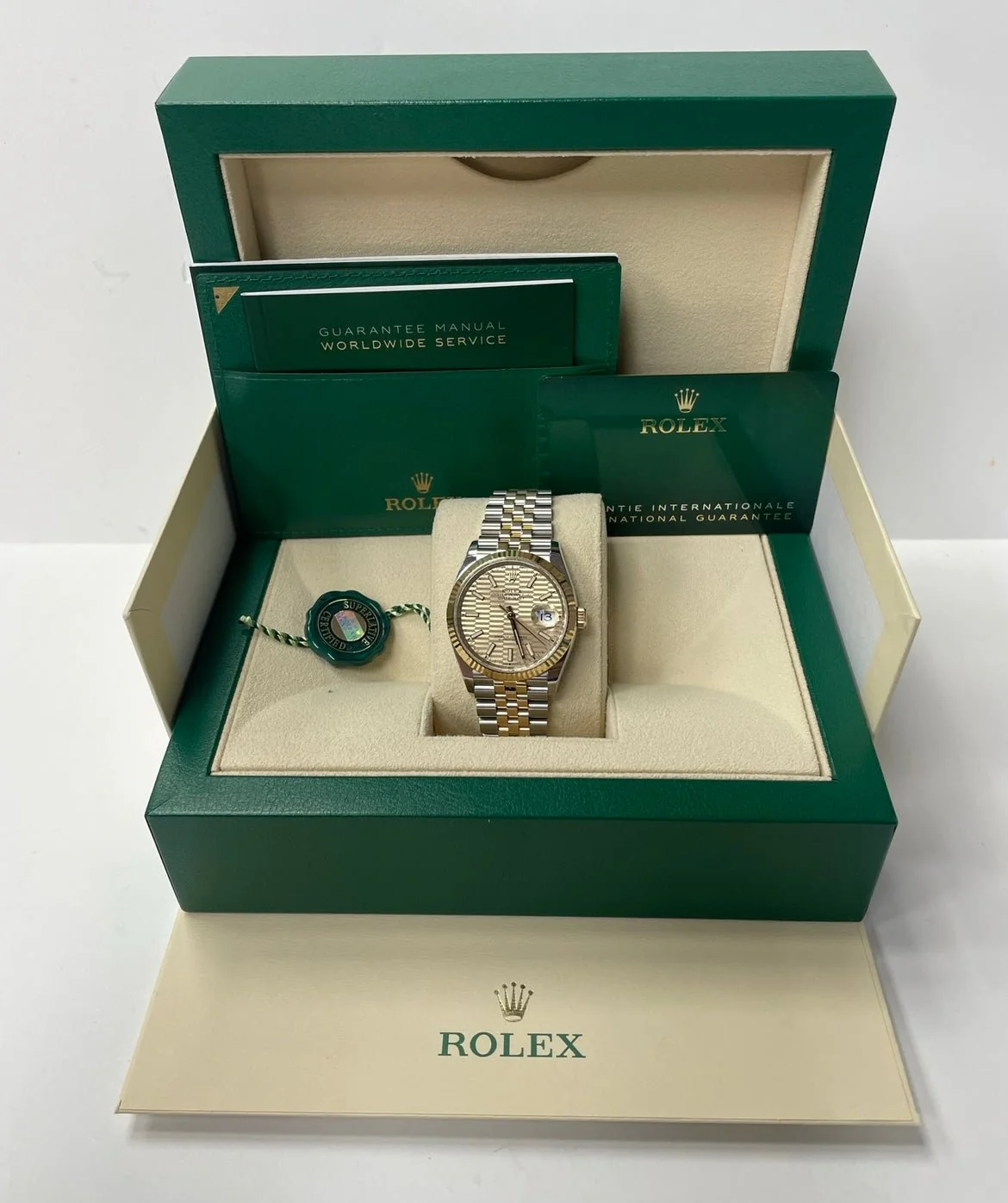 [Super Clone]RLX  Datejust 36mm 126233-0039 Champagne Fluted Motif Index Dial Jubilee Bracelet