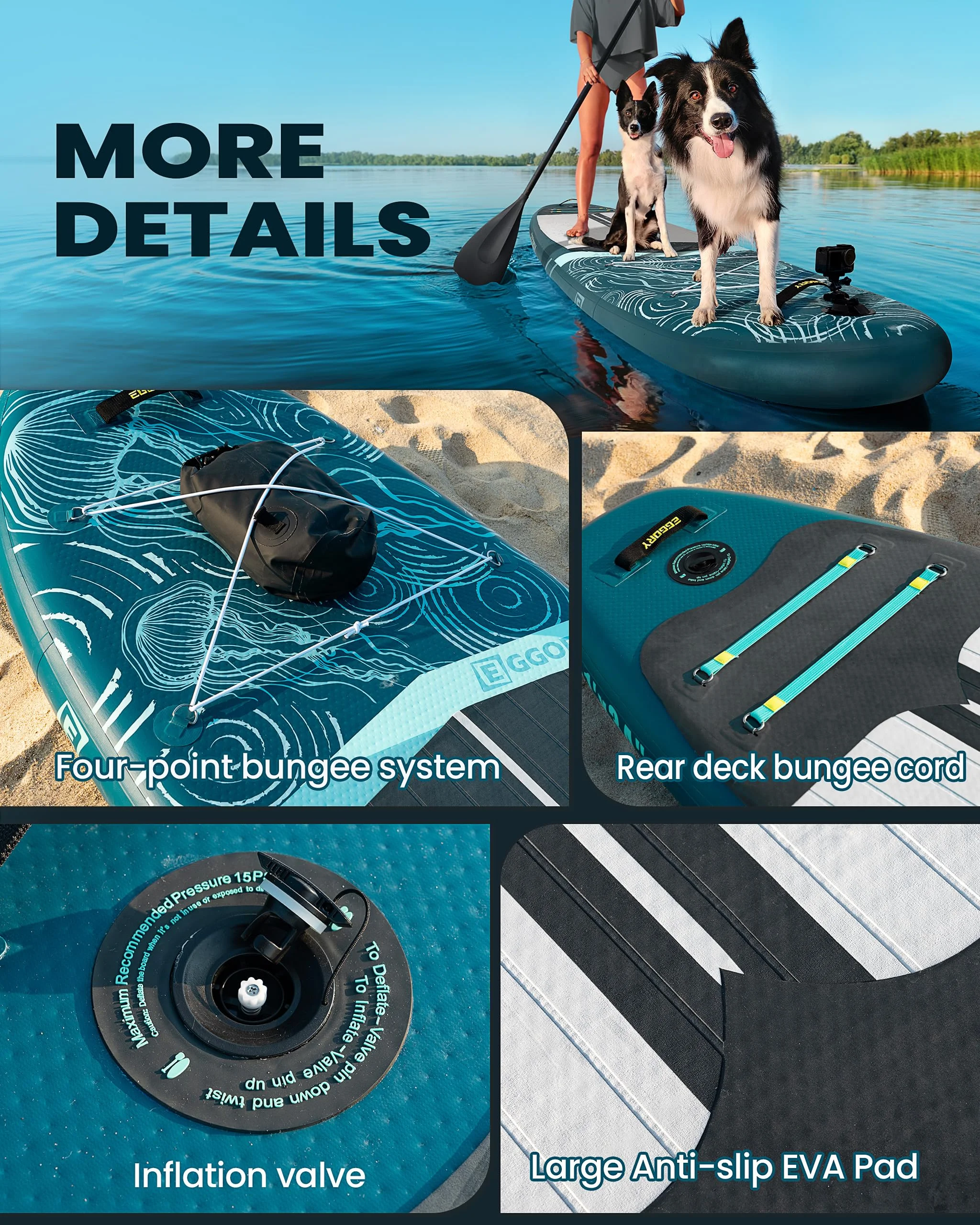 11 ft Inflatable Paddle Boards Stand Up Paddle Board with Full SUP Accessories - Image 4