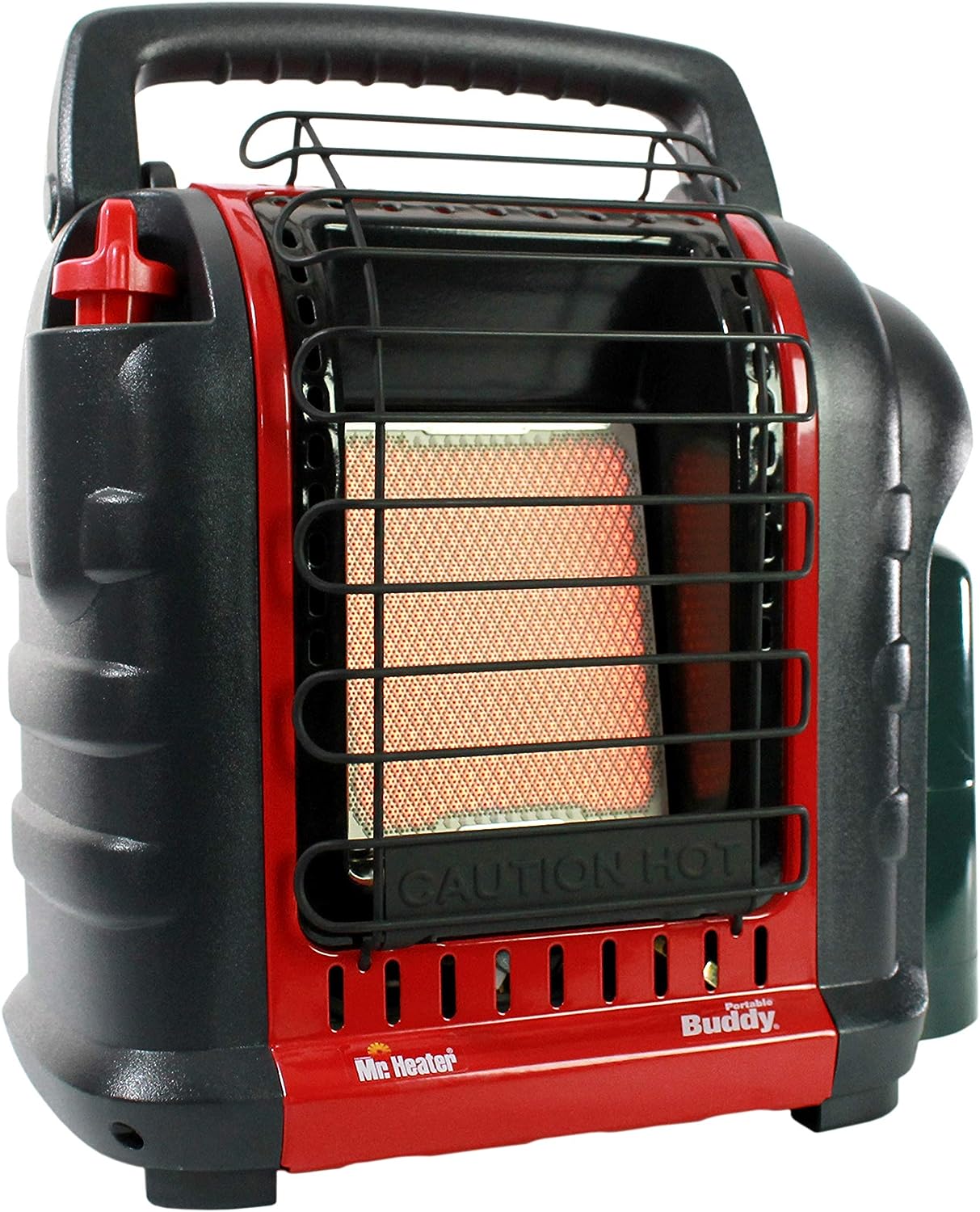Chauffage radiant portable au propane Mr. Heater 4000-9000 BTU, utilisable en intérieur.