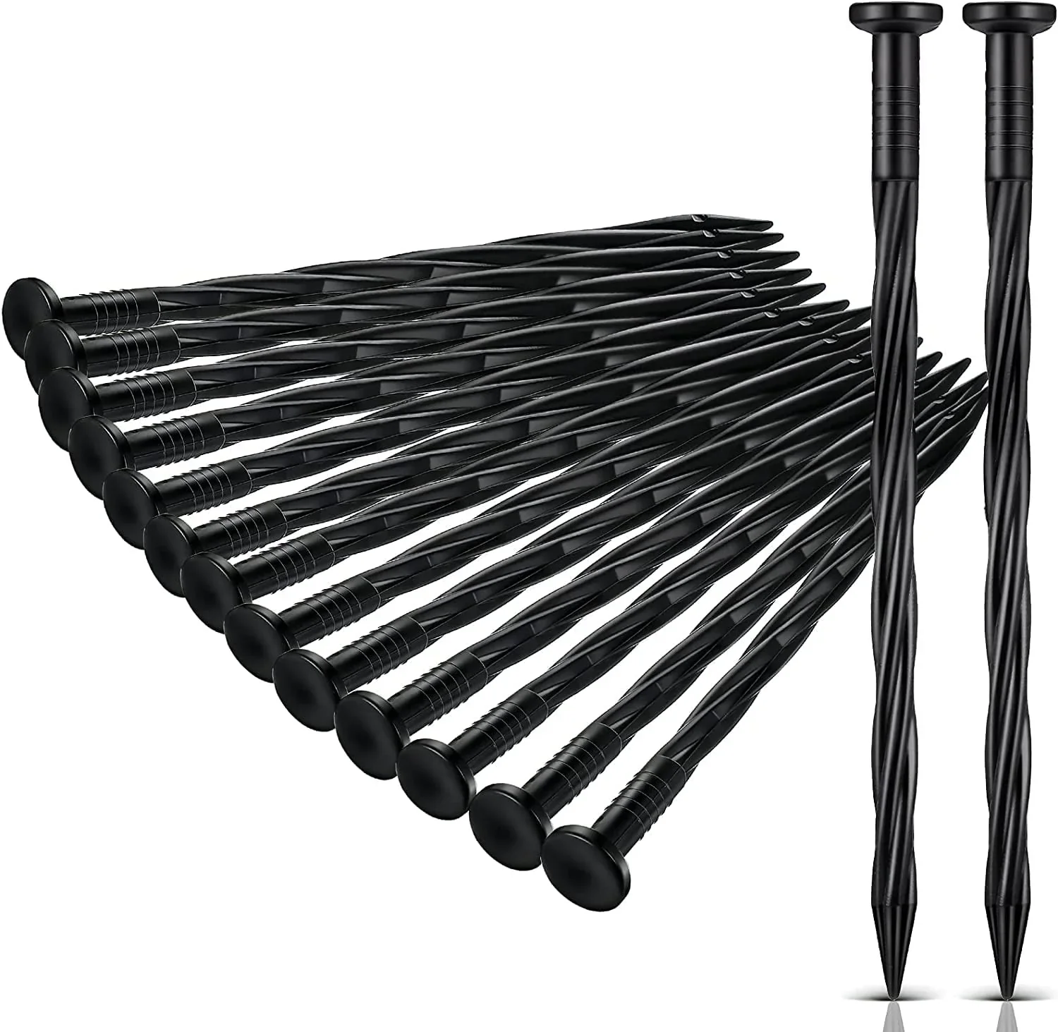 NFTIGB 8-Inch Garden Spikes 30 Pcs Plastic Landscape Edging Anchoring Stakes for Lawn Yard Paver Edging, Weed Barrier Fabric, Tent