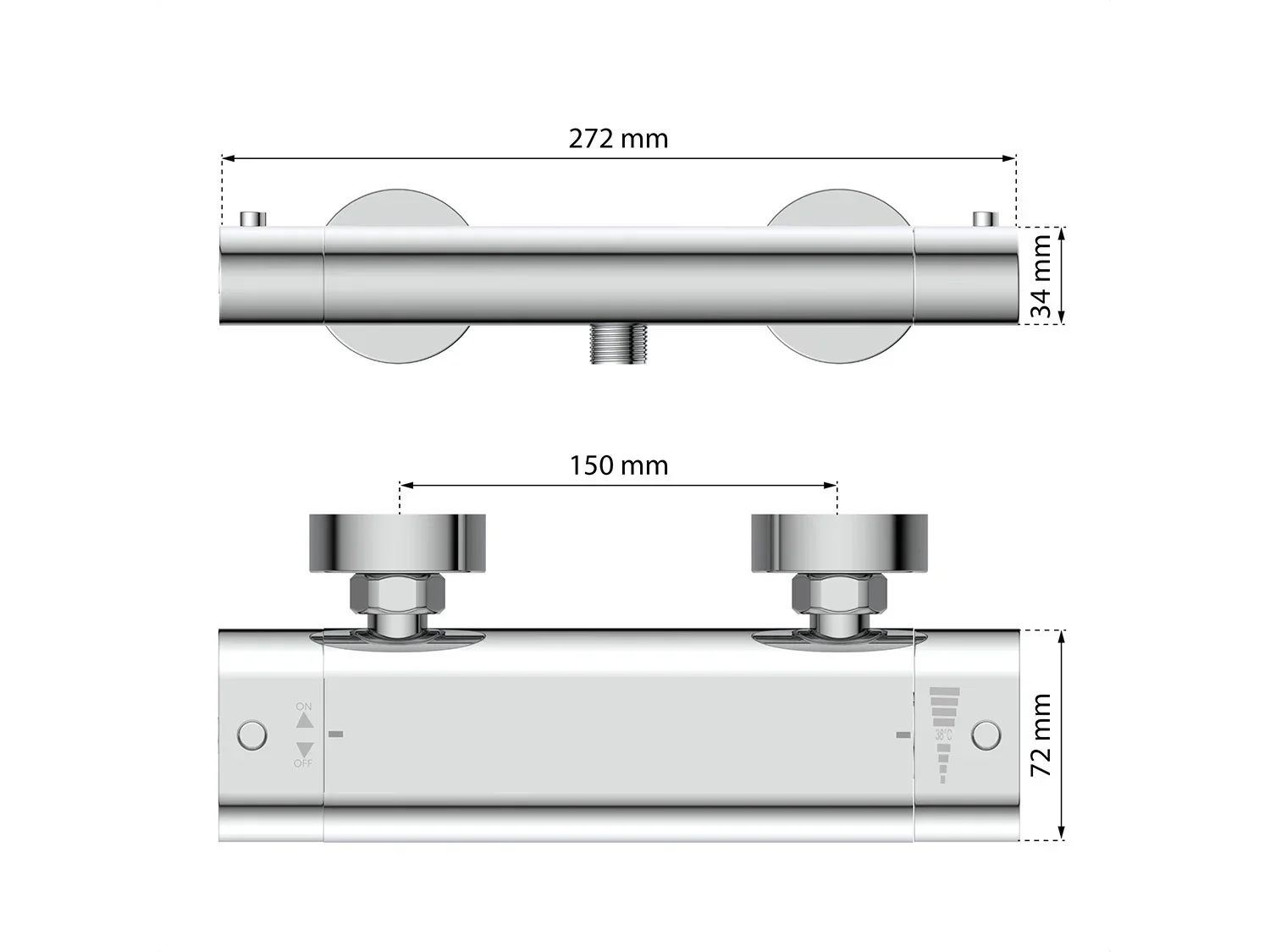 Eisl Mitigeur de salle de bain CARNEO, avec thermostat