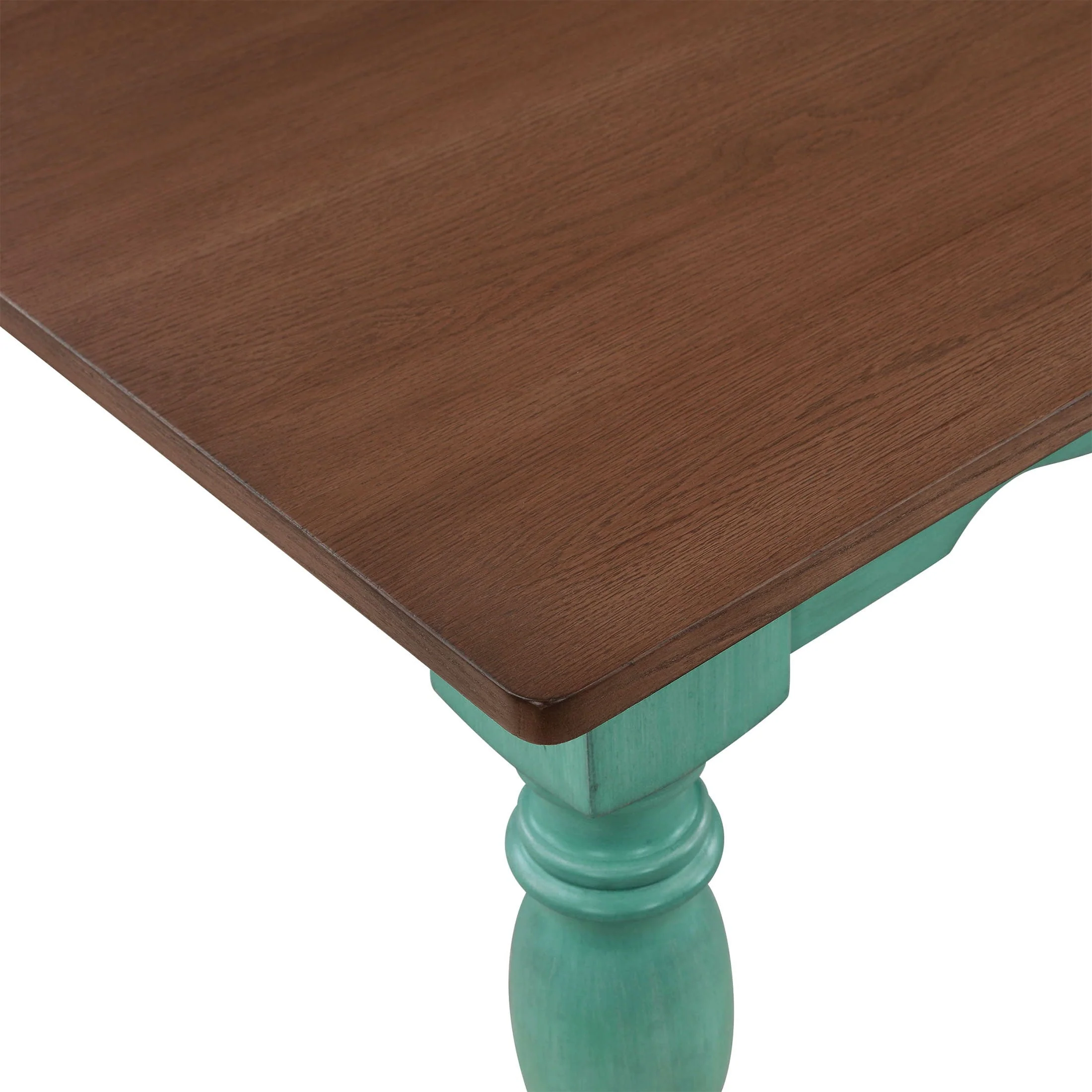 The Pioneer Woman Dining Table Made with Solid Wood Frame, Teal