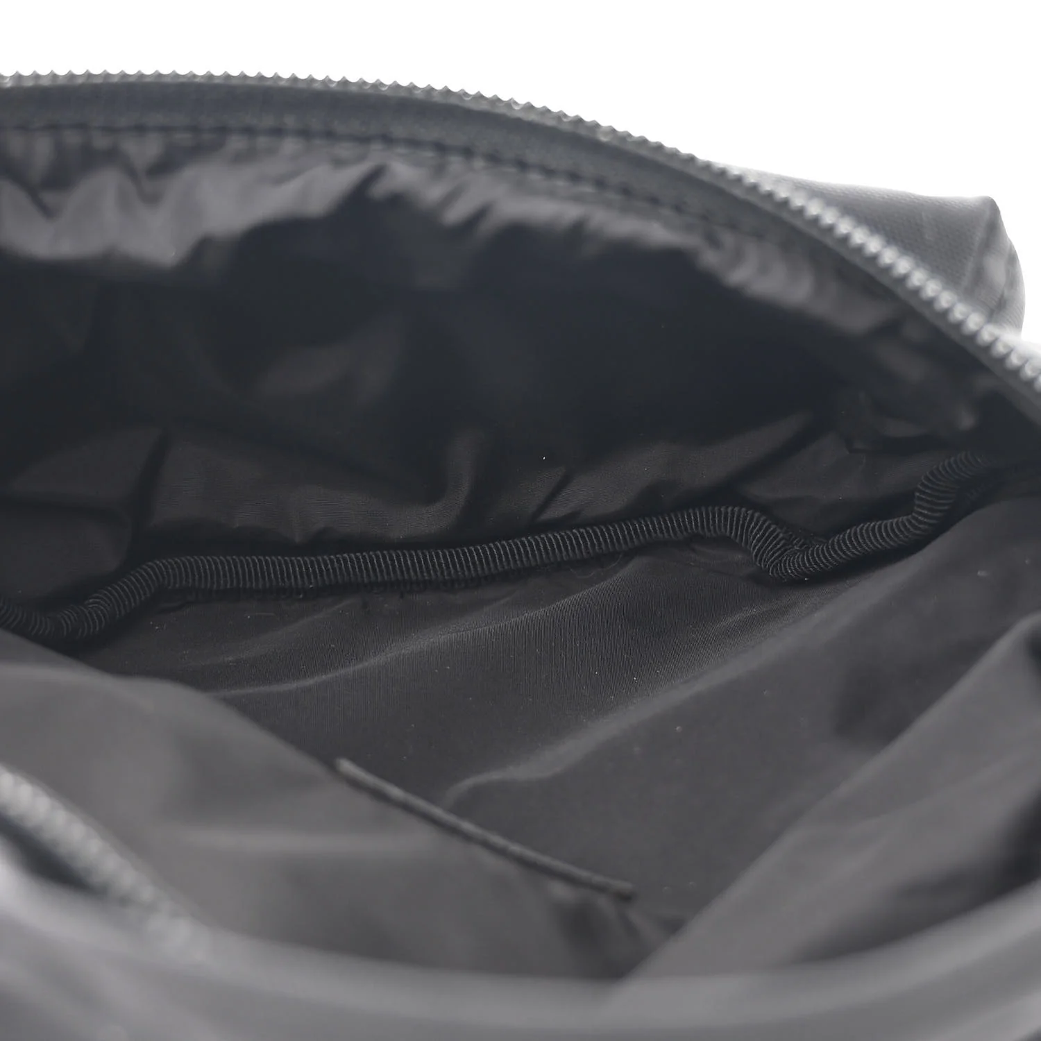 Sport Nylon Logo Embroidered Wheel Belt Bag Black White