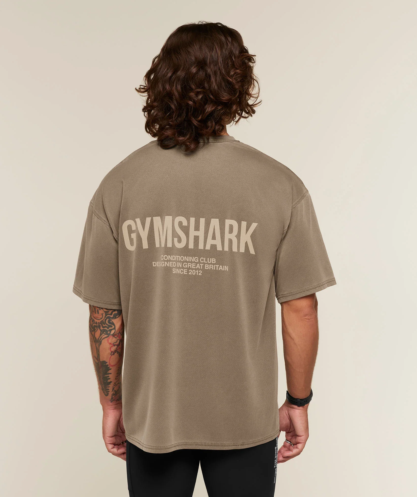 Conditioning Club Washed T-Shirt - Trail Brown/Vanilla Beige/Wash
