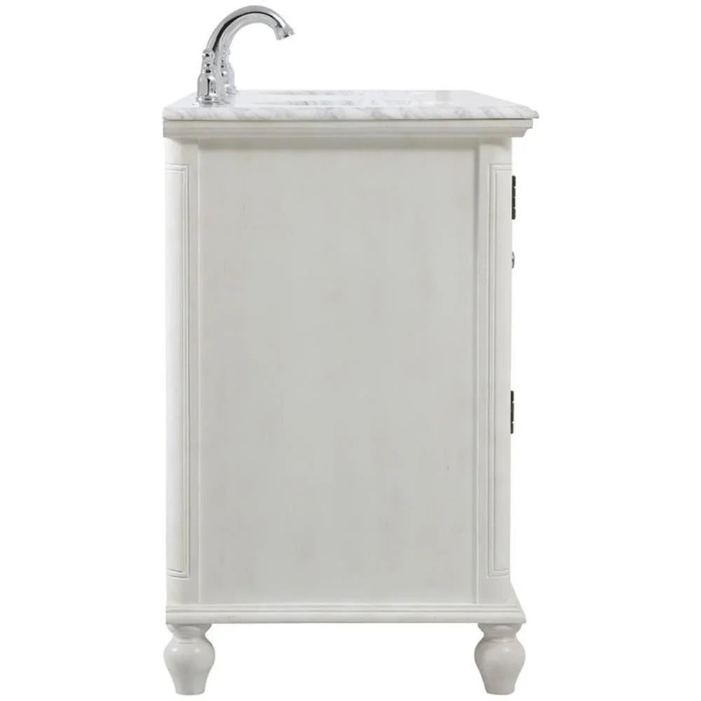 60 inch Double Bathroom Vanity in Antique White(Antique White) - Image 9