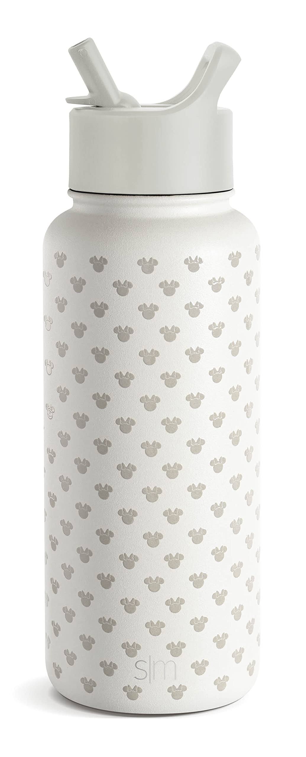 Simple Modern Disney Character Water Bottle with Straw Lid Vacuum Insulated Stainless Steel Thermos | Leak Proof Flask Summit | 32oz Minnie Mouse Me