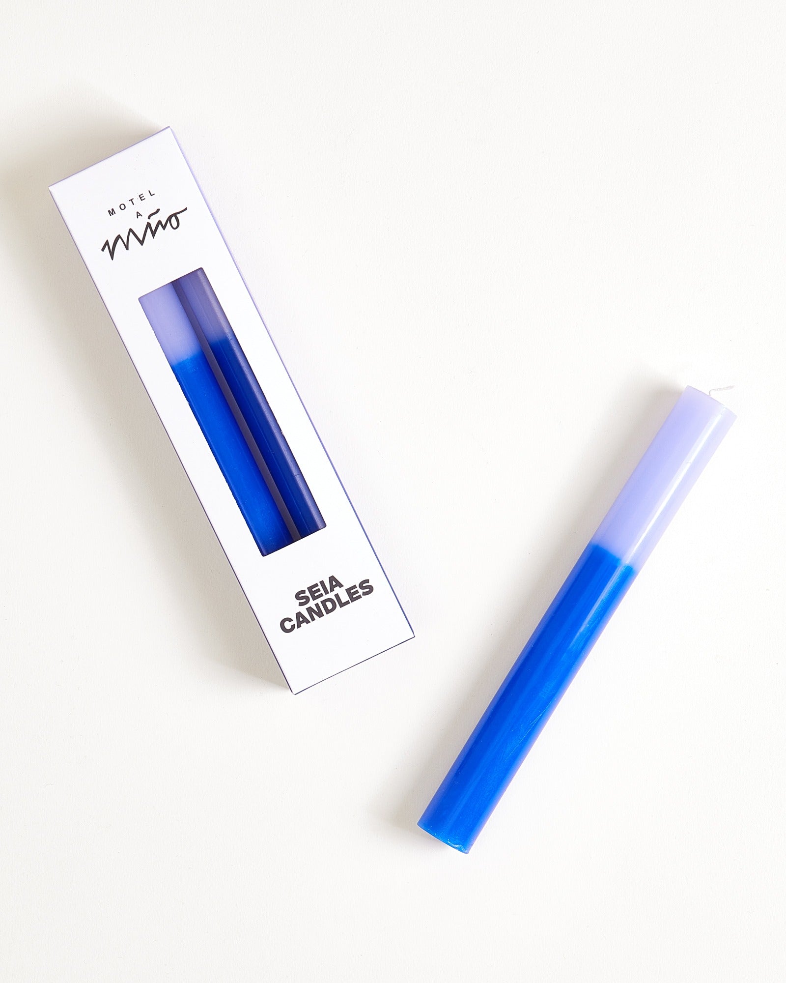 SEIA - TAPER CANDLE SET OF 2 BLUE PURPLE