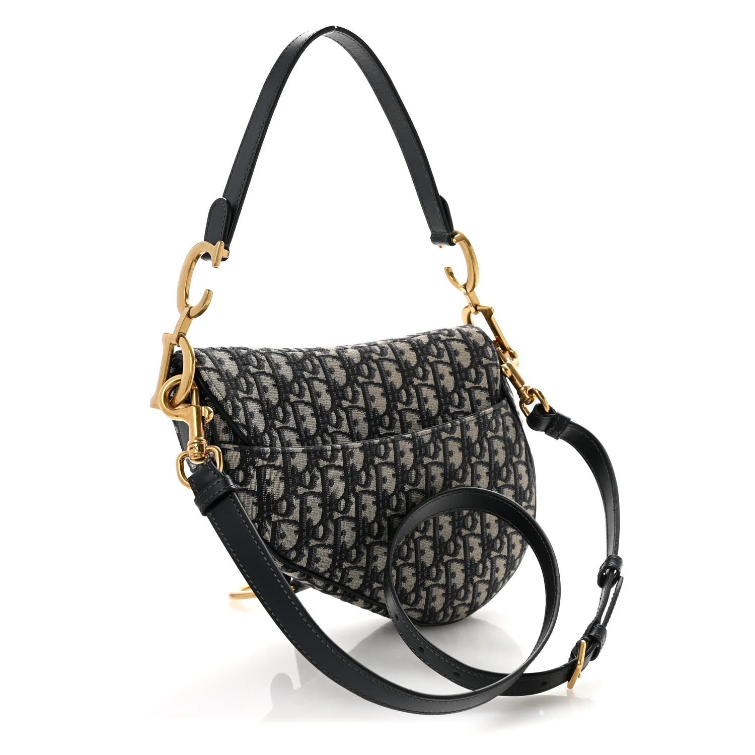 Oblique Saddle Bag With Strap Blue