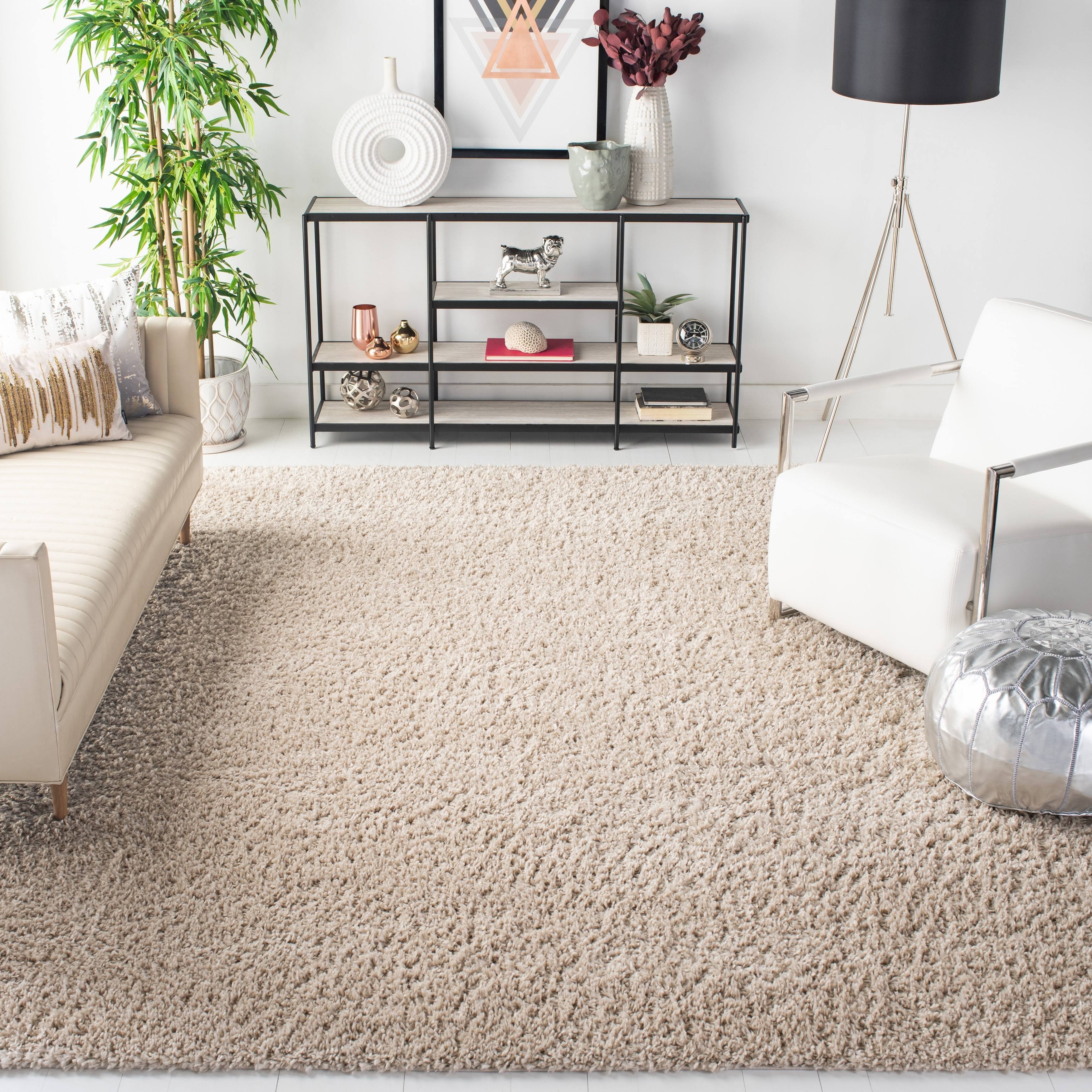 Safavieh August Shag Collection AUG200D Beige Rug - 6' 7