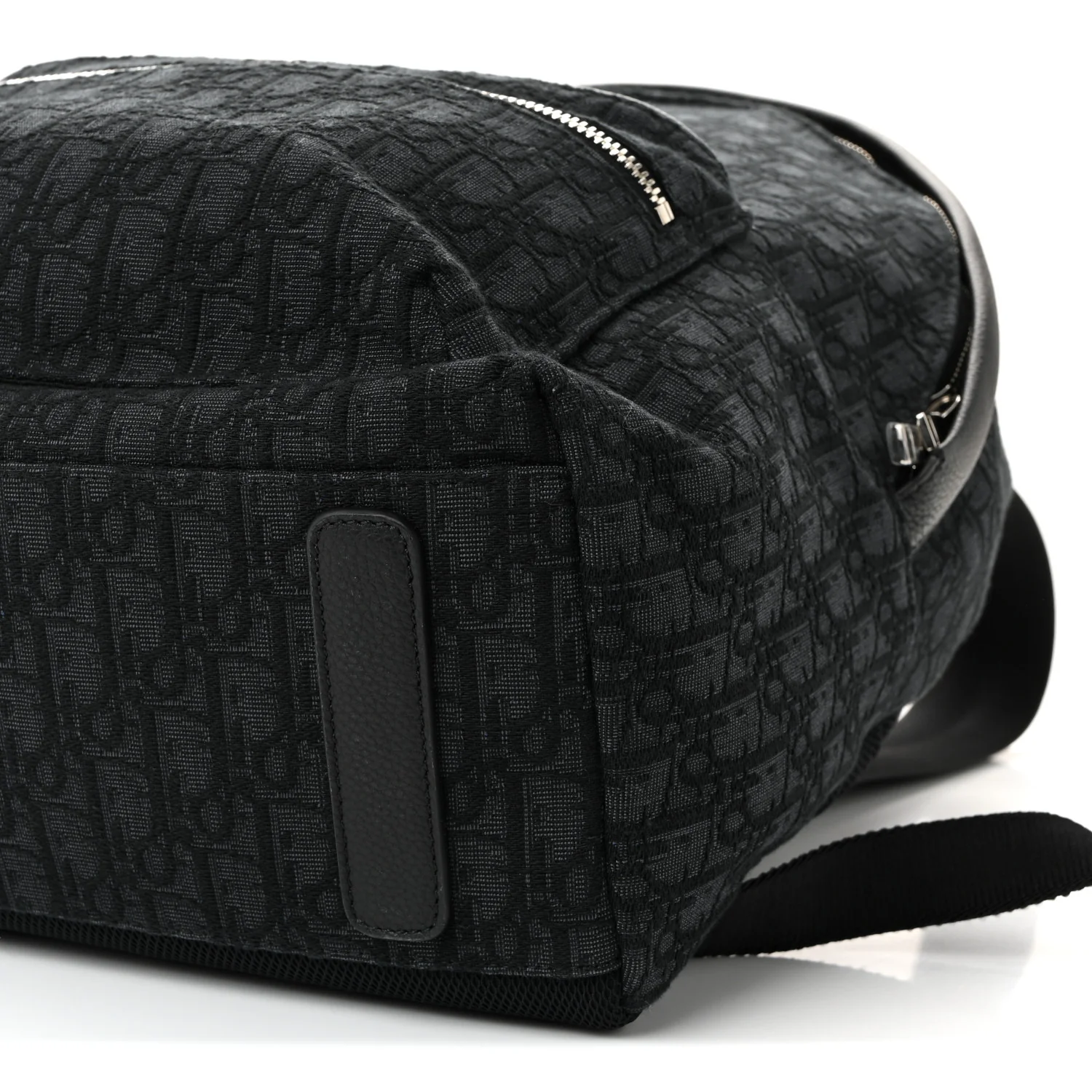 Oblique Calfskin Rider Backpack Black