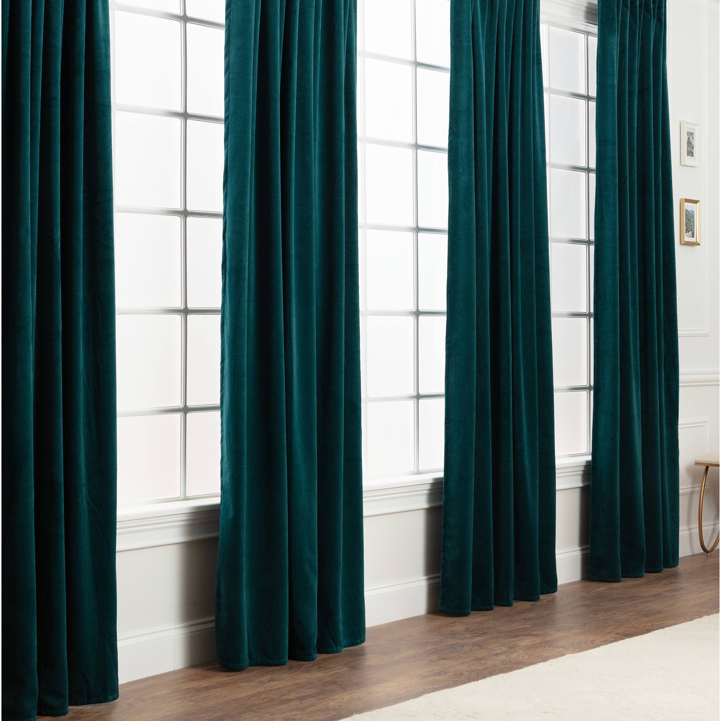 Chanasya 2-Panel Blackout Velvet Curtains - Classy & Solid Drapes for Living Room or Bedroom - 52