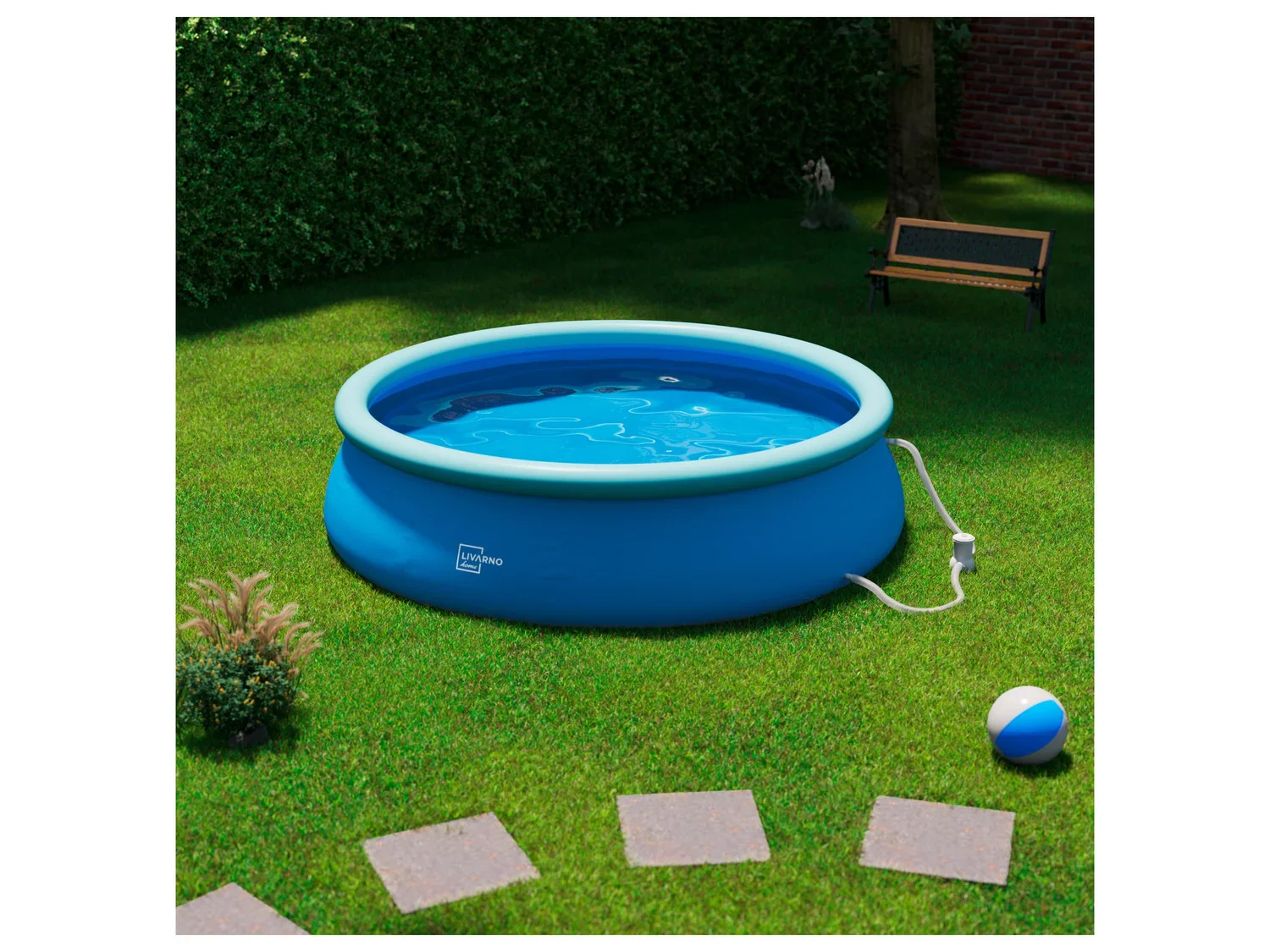 LIVARNO home Piscine gonflable Quick-Up,  300 x 76 cm