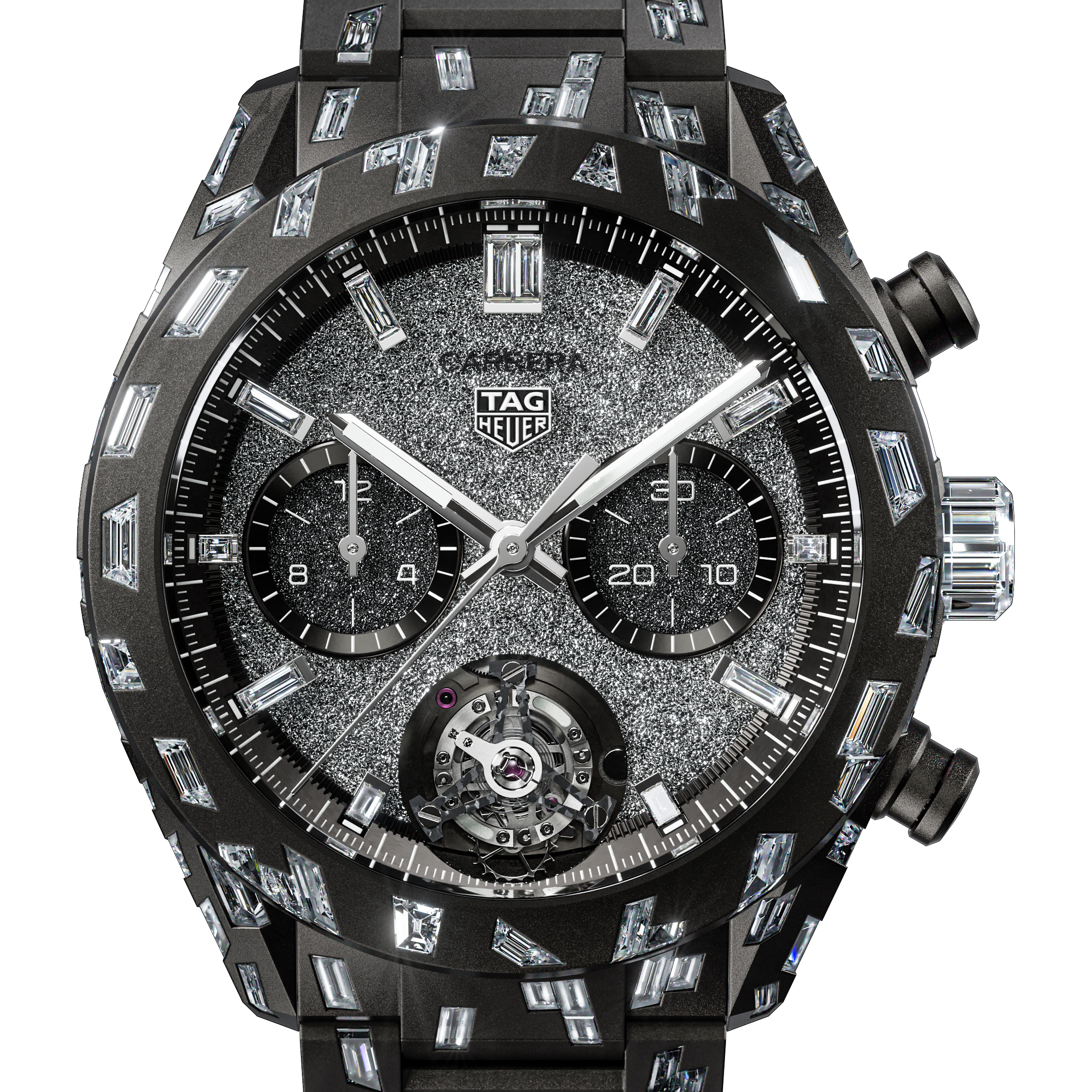 【Super Clone】TAG Heuer Carrera Tourbillon Nanograph Plasma Diamant d’Avant-Garde  Automatic 44mm Aluminum CBN5A91.BZ0000