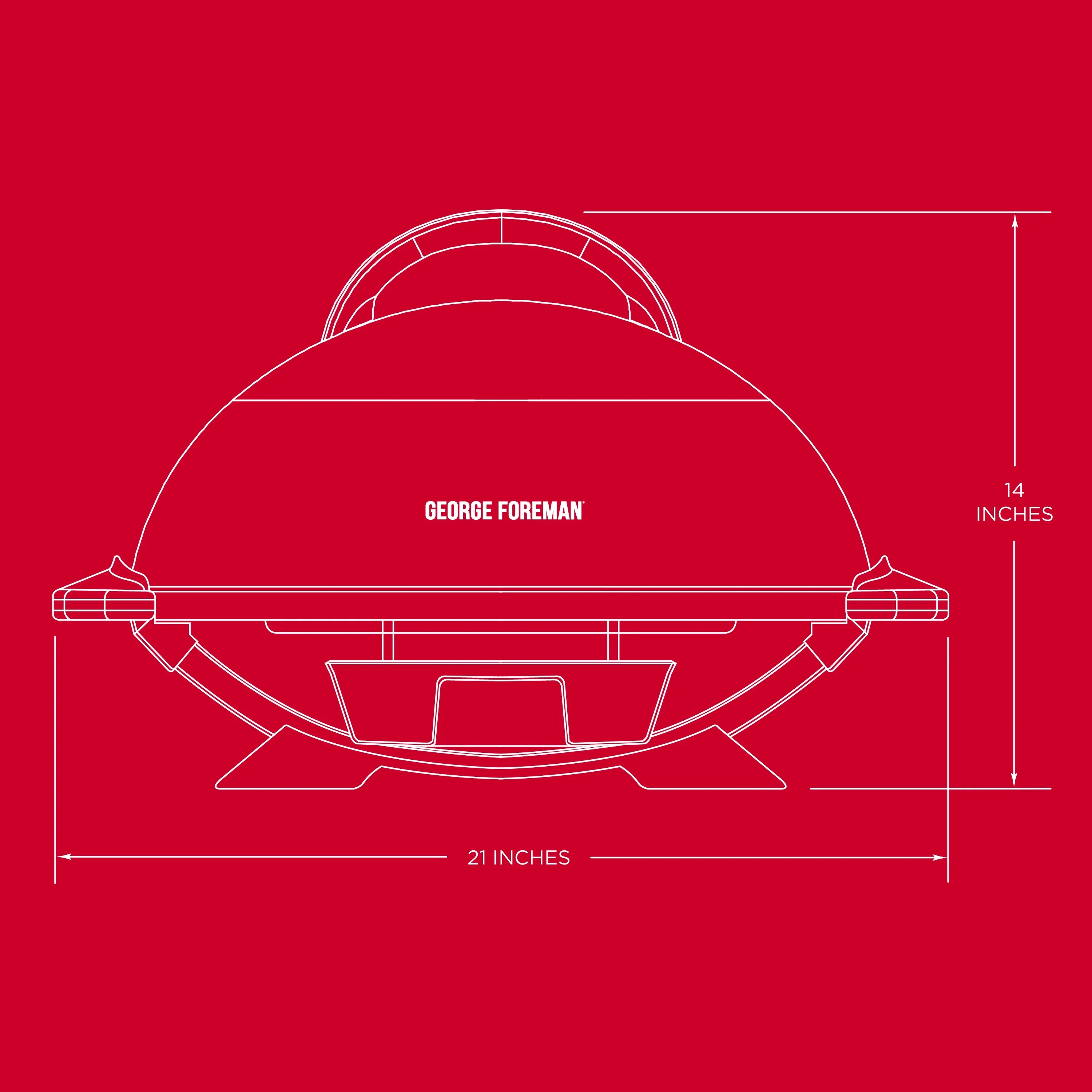 Foreman 15 Serving Nonstick Indoor/Outdoor Electric Grill in Gun Metal