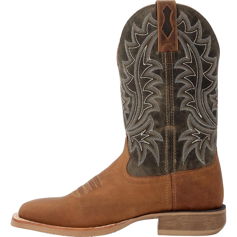 Square Toe Pull On Western Boot in Aztec Brown/Olive by Durango