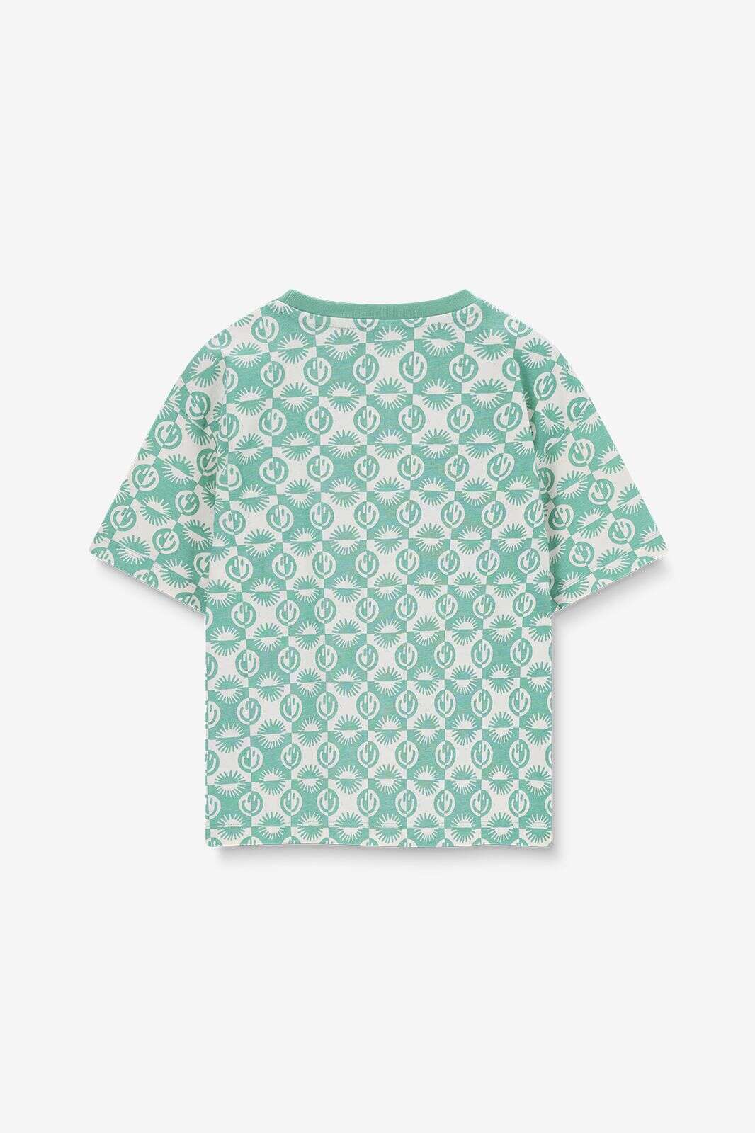 Groen T-shirt met smiley print