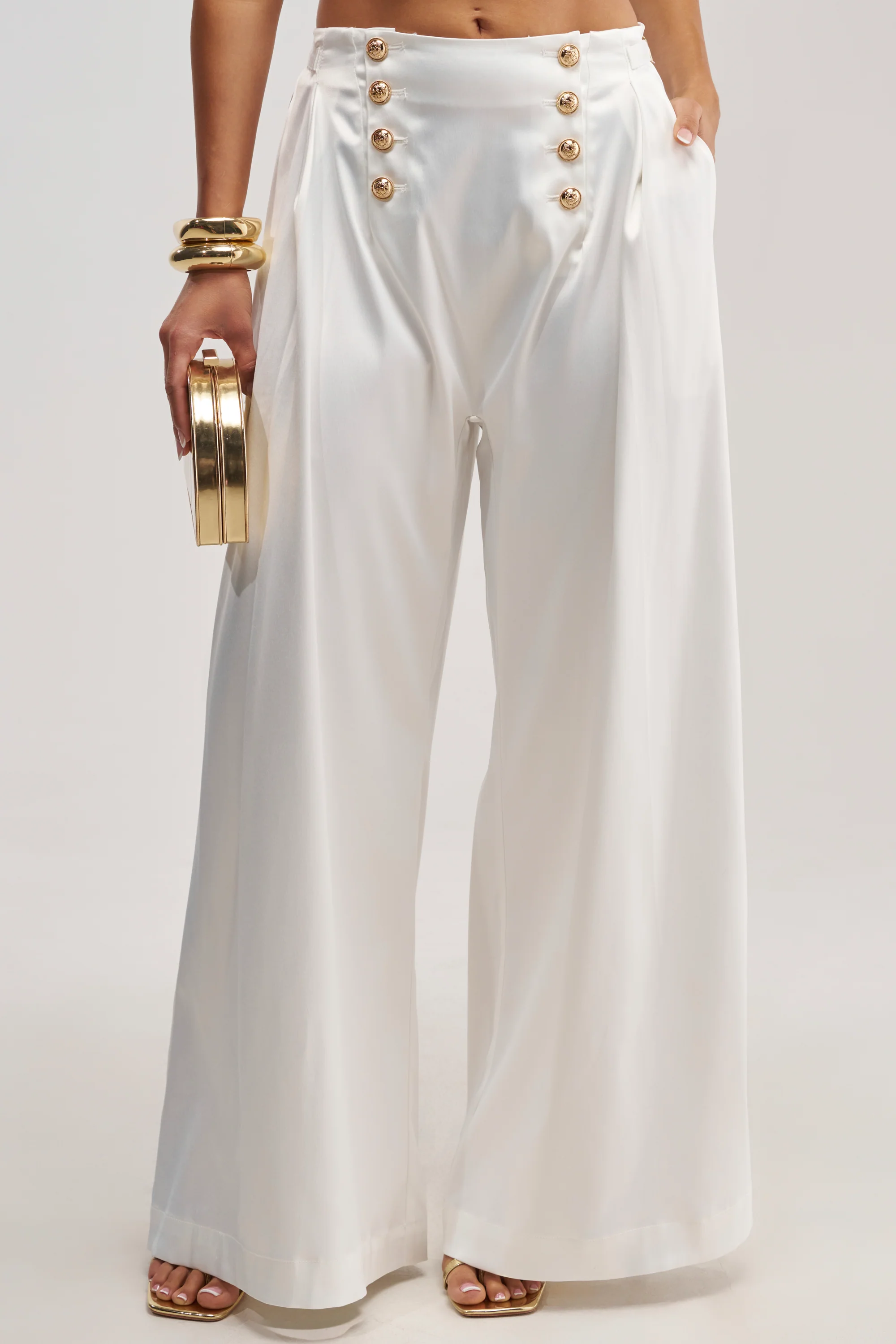 WHITE PARTY EMBELLISHED RELAXED PANT - Akira Store