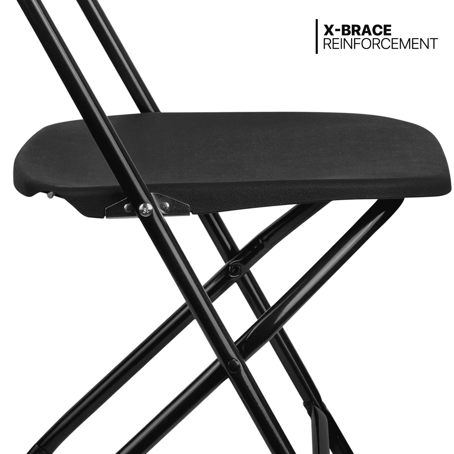 11 Pieces 8 Ft Heavy Duty Folding Utility Table and Chair Set, Rectangle Fold in Half Table Outdoor Picnic Desk with Handle and Foldable Chairs, White/Black - Image 9