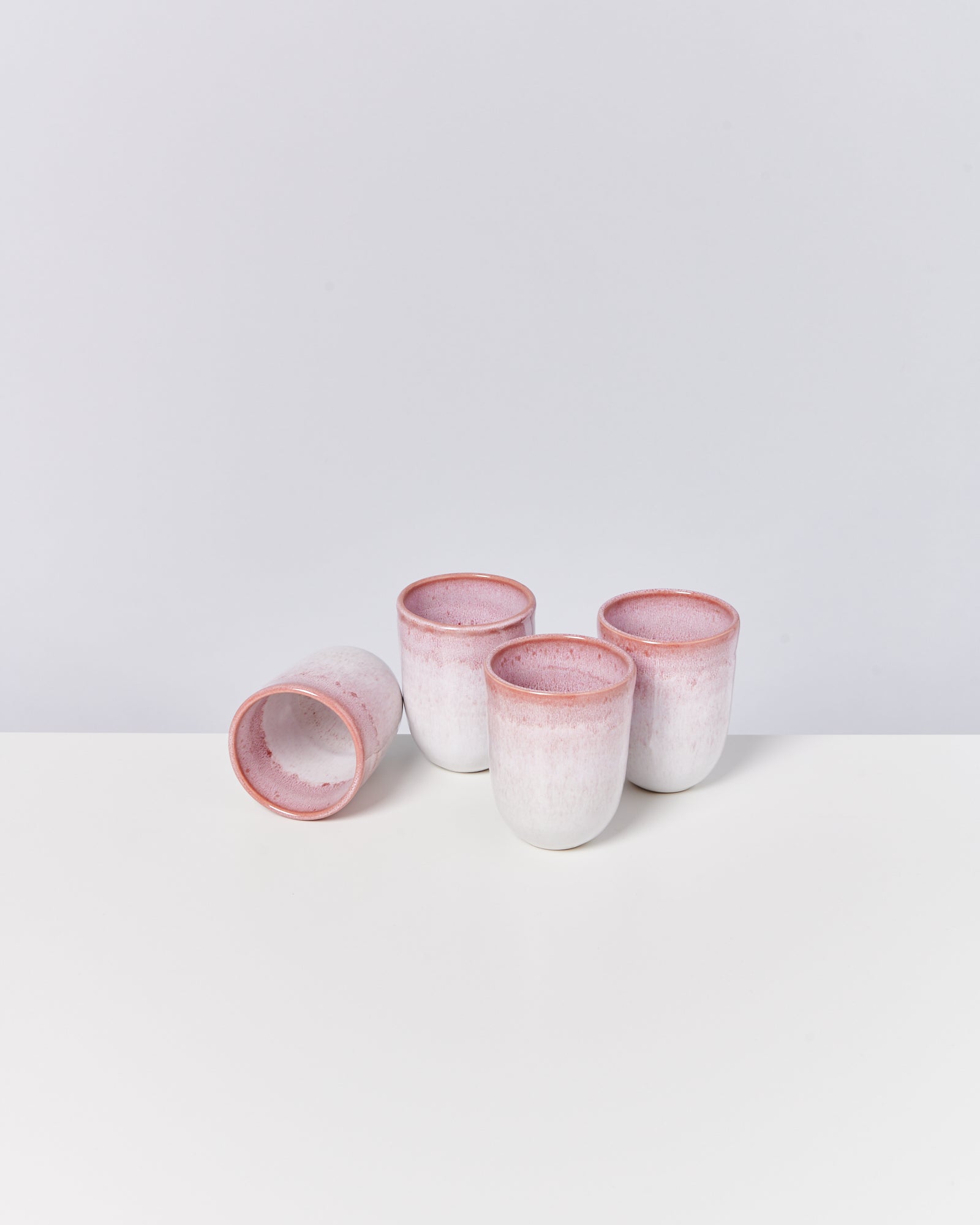 COPA ALTO - LARGE CUP PINK WHITE SET OF 4
