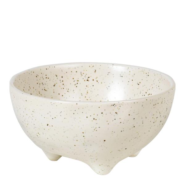 Nordic Vanilla skål med føtter 11 cm kremhvit