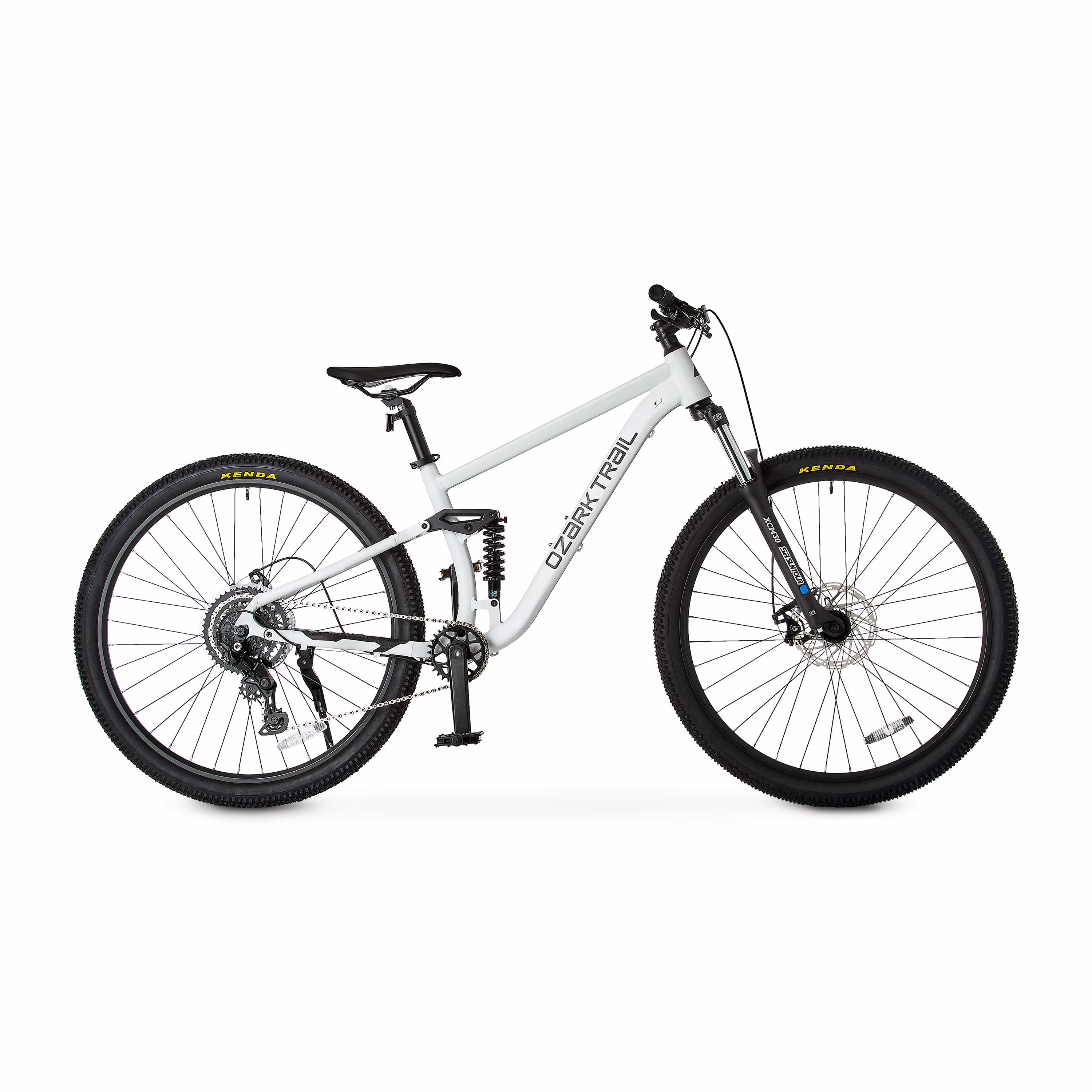 FS.2 Slalom Full Suspension Mountain Bike, 29" Wheels, Small Frame, Fits Riders 5'1" 5'5", Off-White, Adult