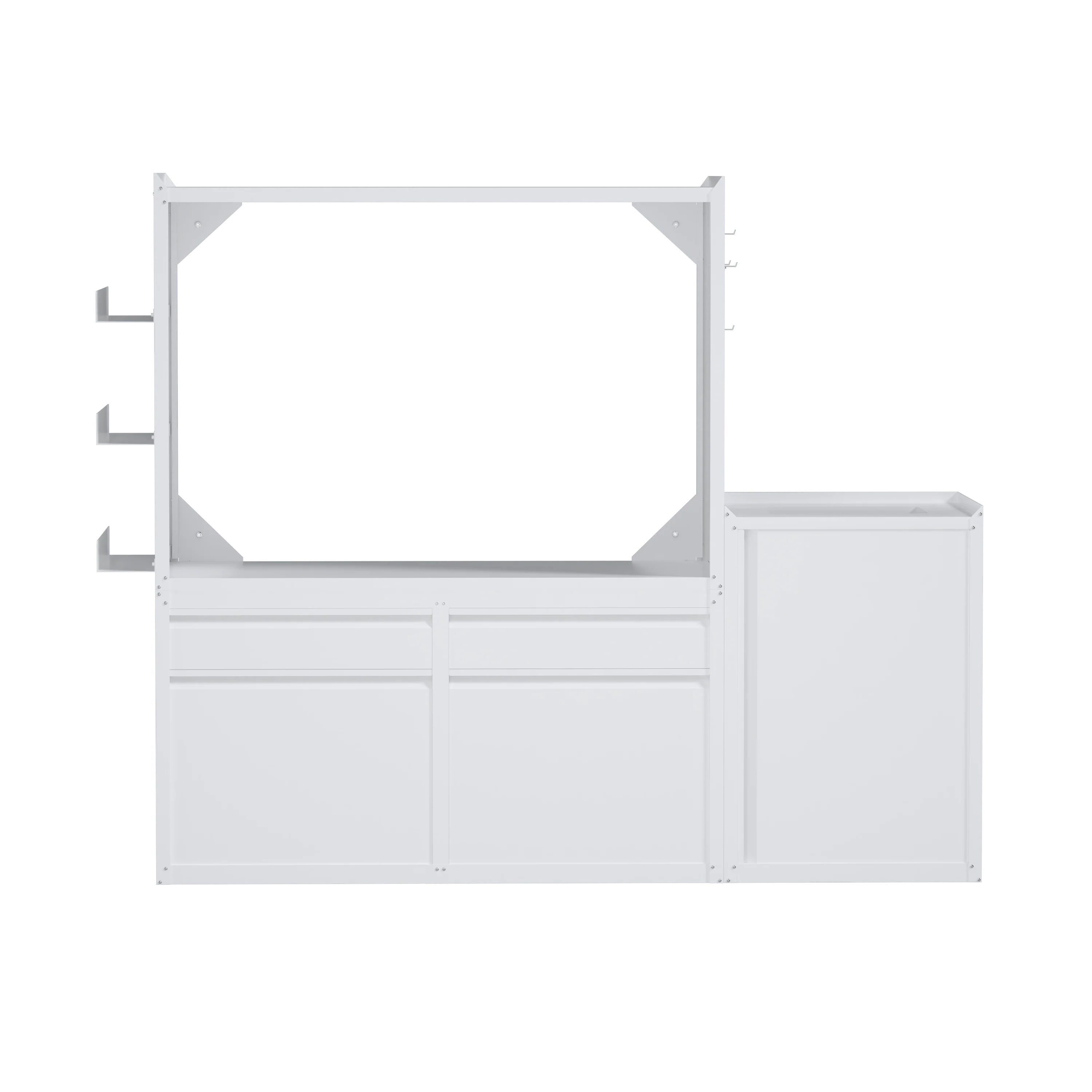 AECOJOY Laundry Pedestal with Sink Cabinet 1300LBS Heavy Duty Universal Washing Machine Stand Base Raiser