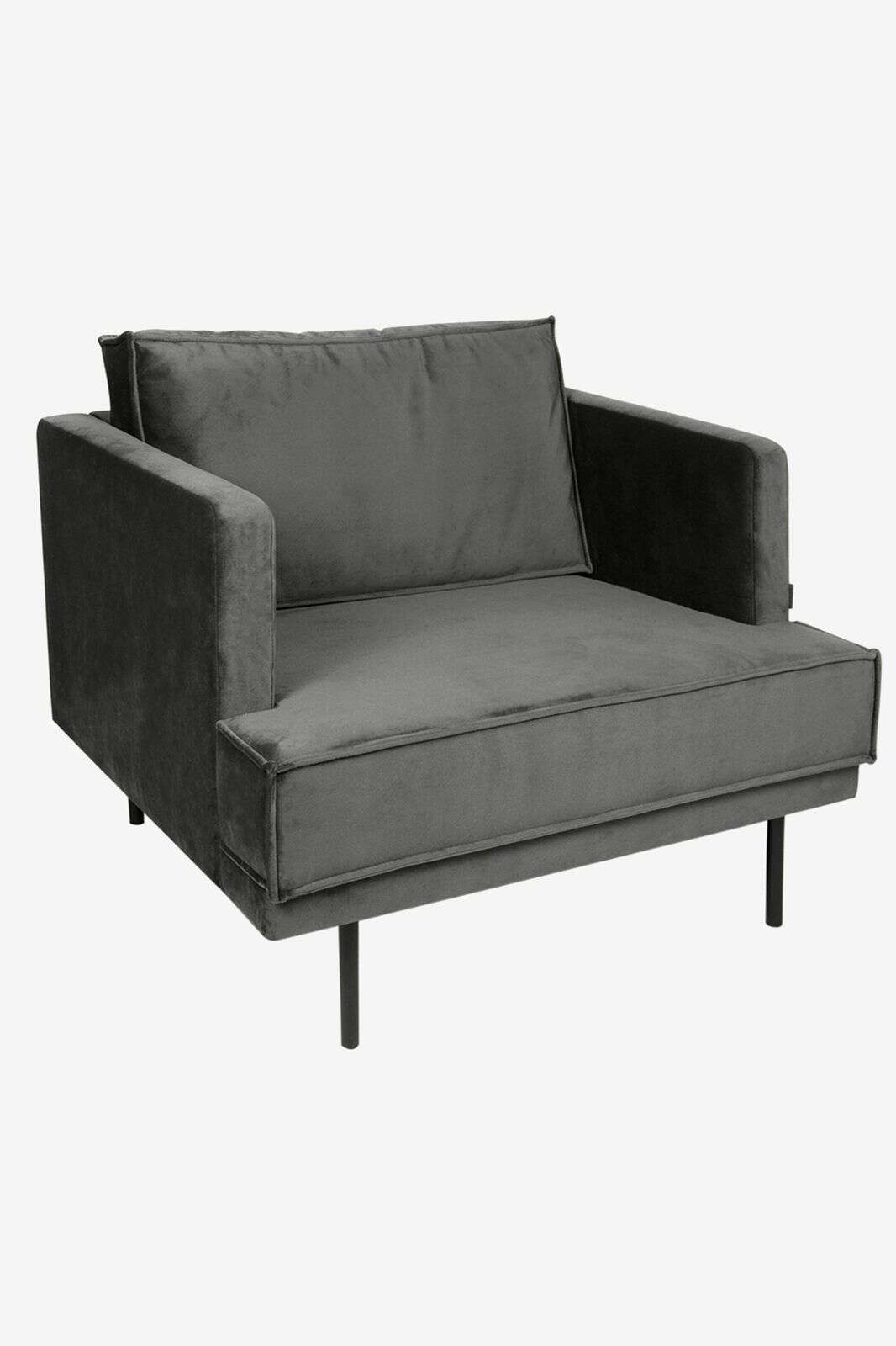 The Duchess velvet loveseat Juke antraciet