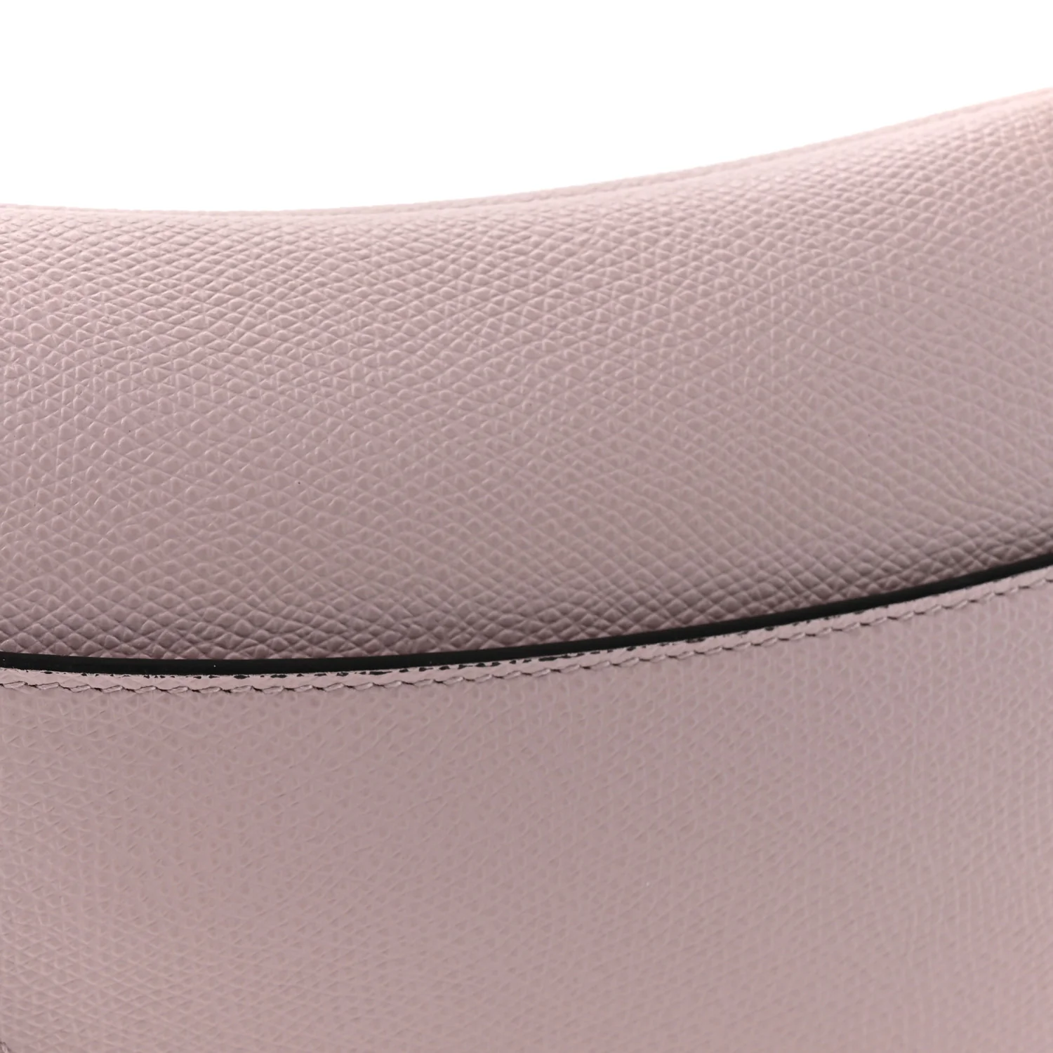Grained Calfskin Mini Saddle Bag Light Pink