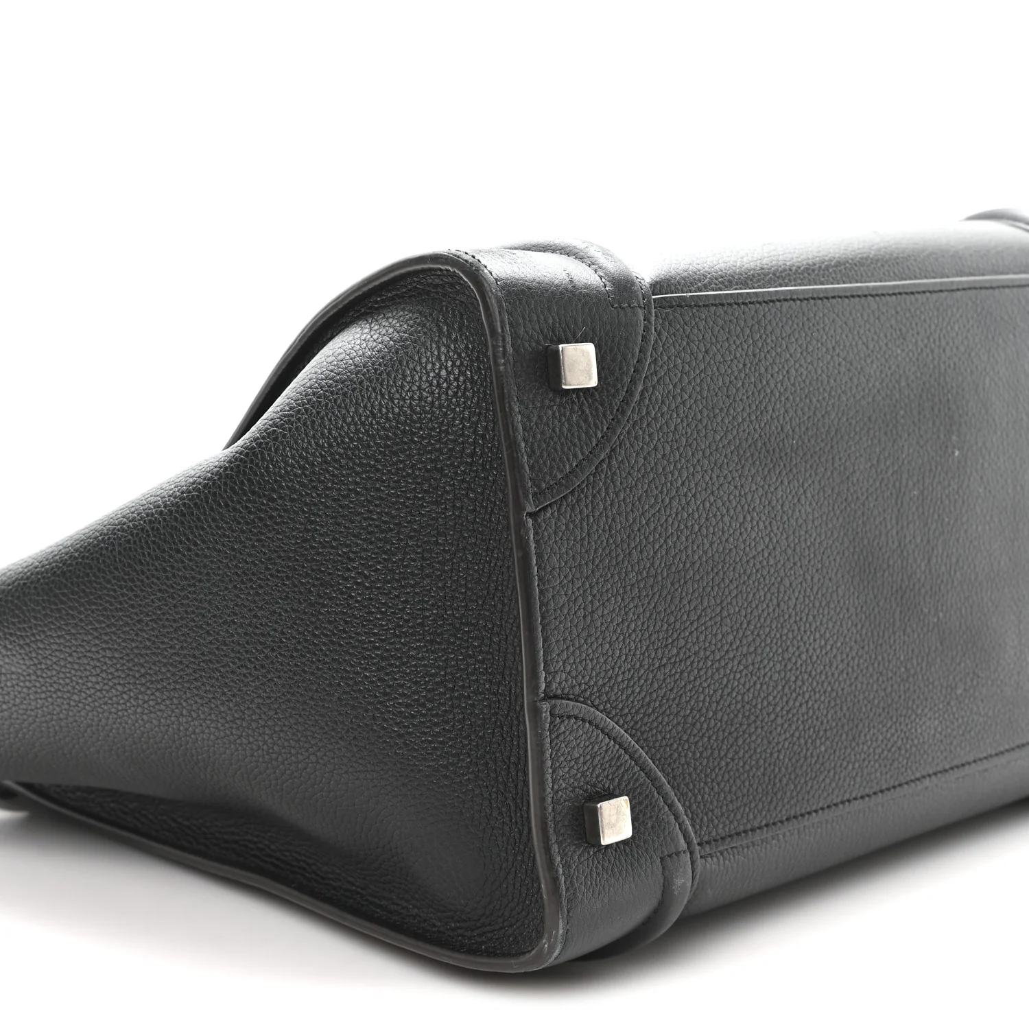 Drummed Calfskin Mini Luggage Black