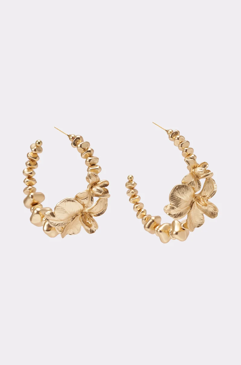 FLORAL DREAMS HOOP EARRING - Akira Store