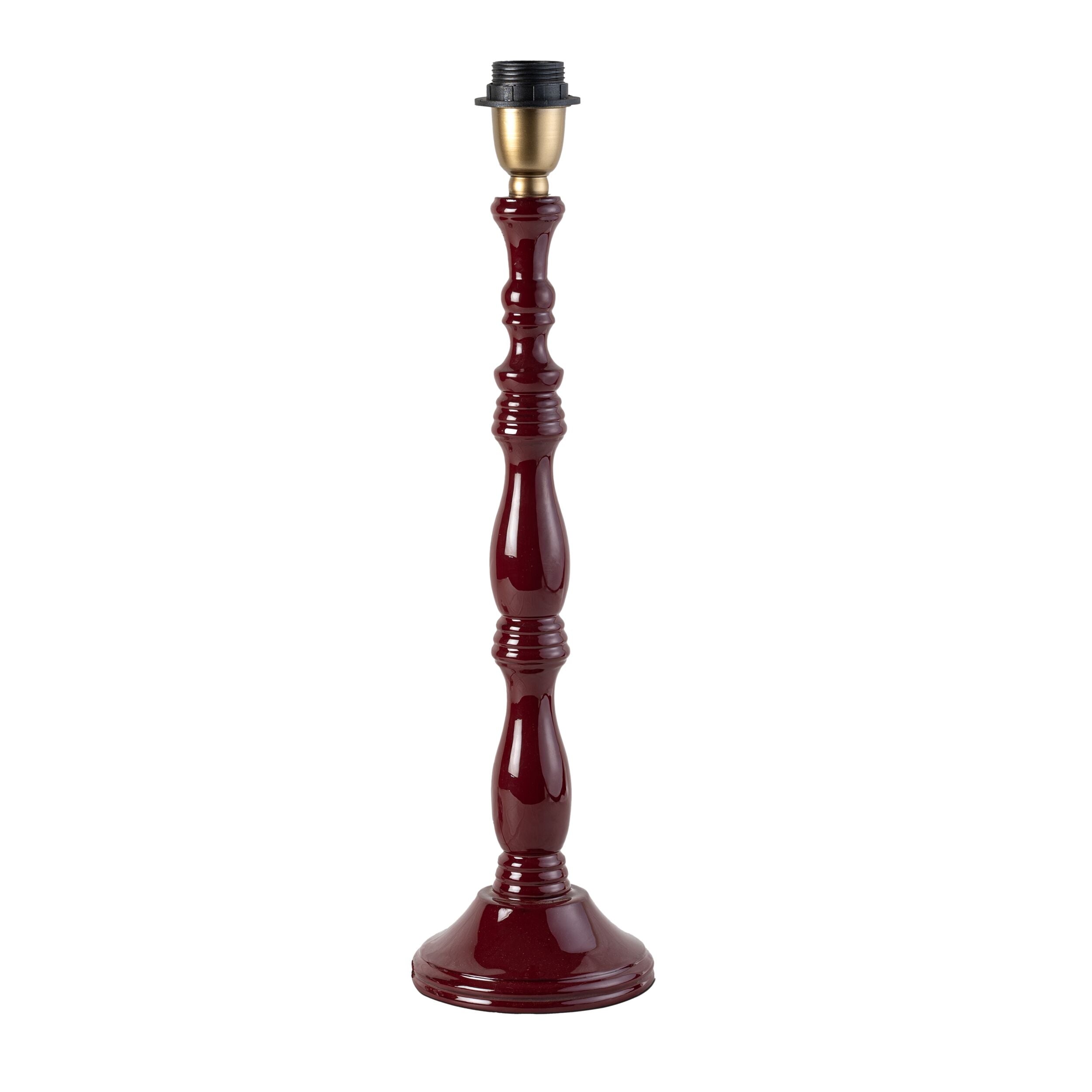Beadline Wooden Table Lamp Carriage Red Base Only 12cmx28cm