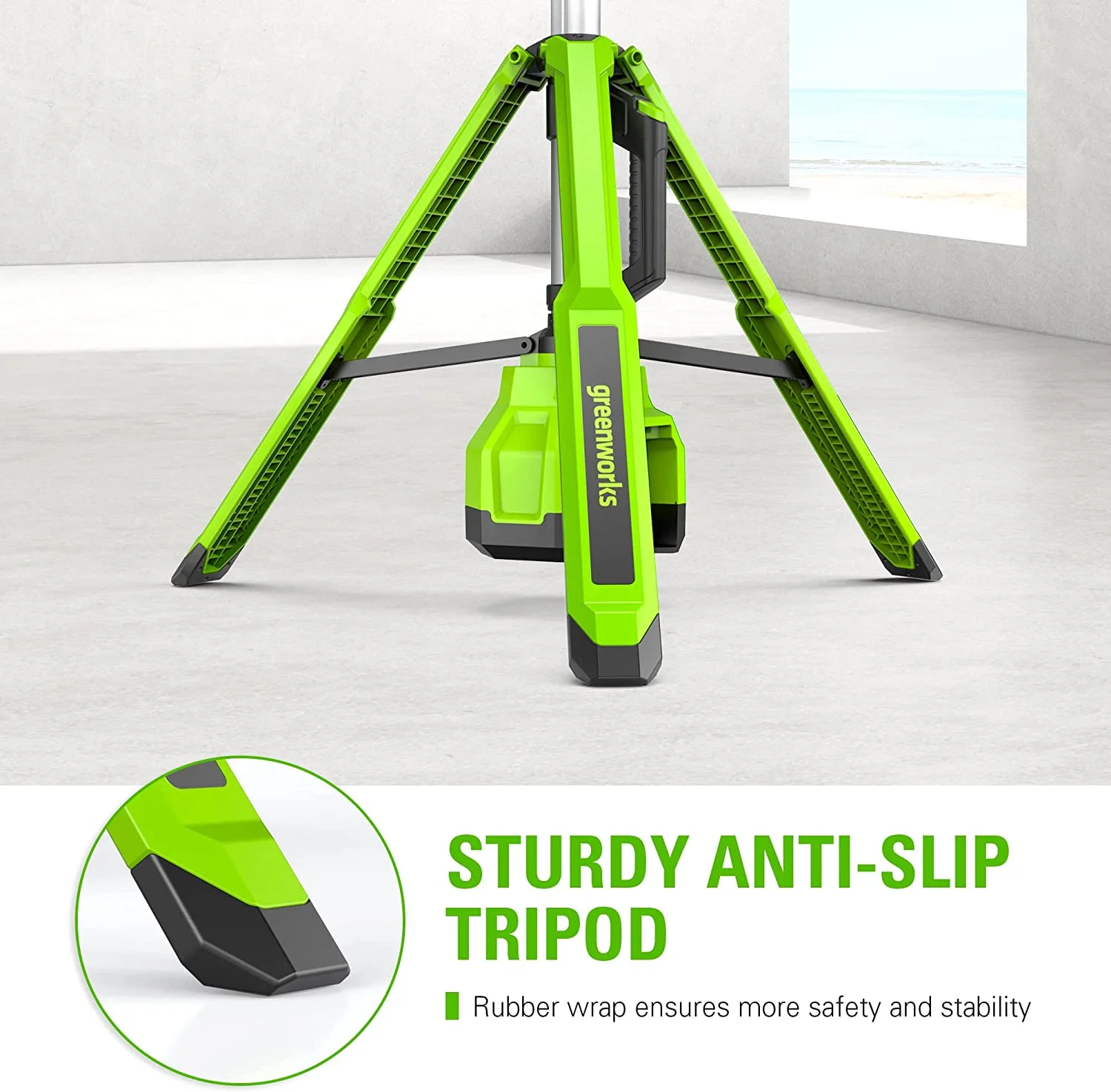 24V Standing Light Kit, LED Tripod Light with 2Ah Battery and 2A Charger - Image 4
