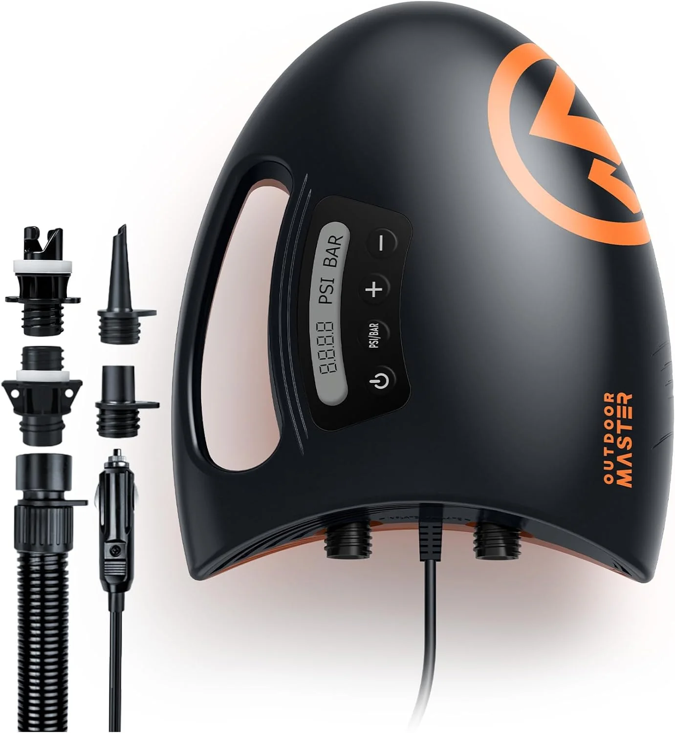 20PSI High Pressure SUP Air Pump Shark - Intelligent Dual Stage Inflation & Auto-Off & Deflation, 12V DC Car Connector, for Inflatable Stand Up Paddle Boards, Boats