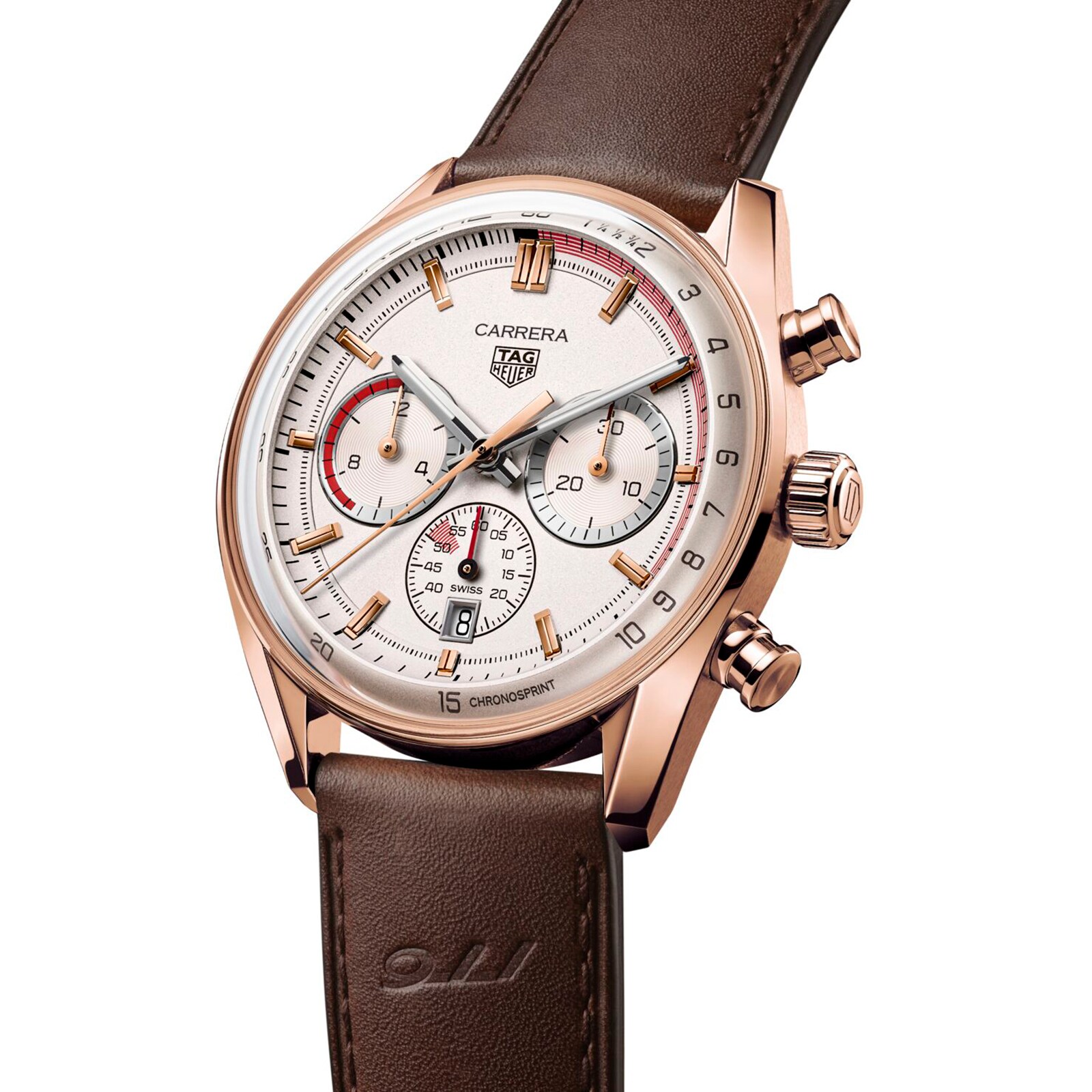 【Super Clone】TAG Heuer Carrera Chronosprint X Porsche Special Edition 42mm Mens Watch Beige CBS2040.FC8318